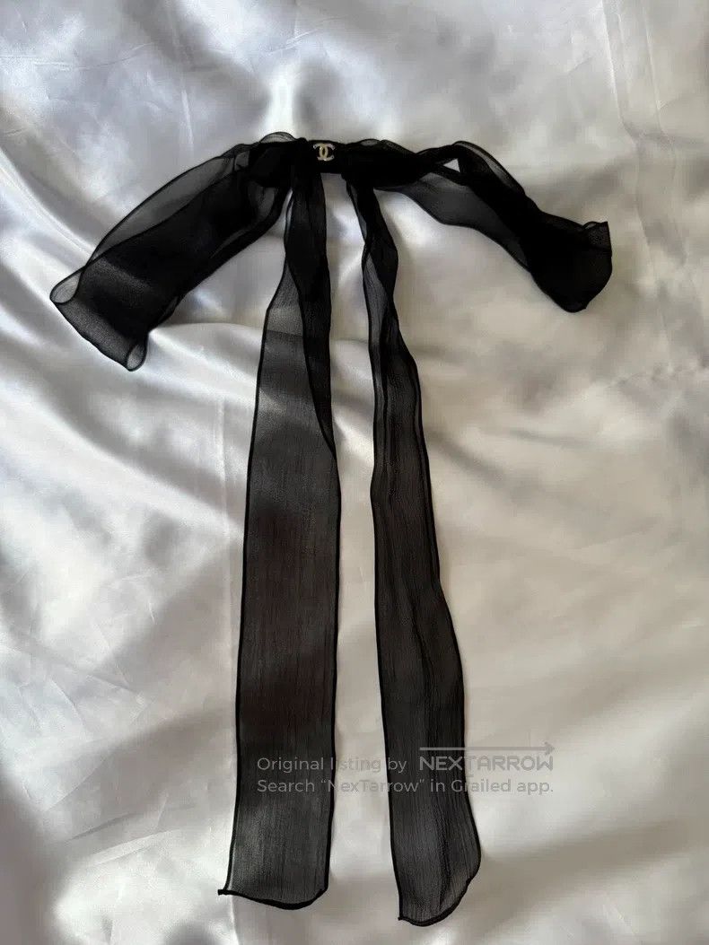 Chanel Chanel Black big bow hair clip streamer hair clip Size ONE SIZE - 2 Thumbnail