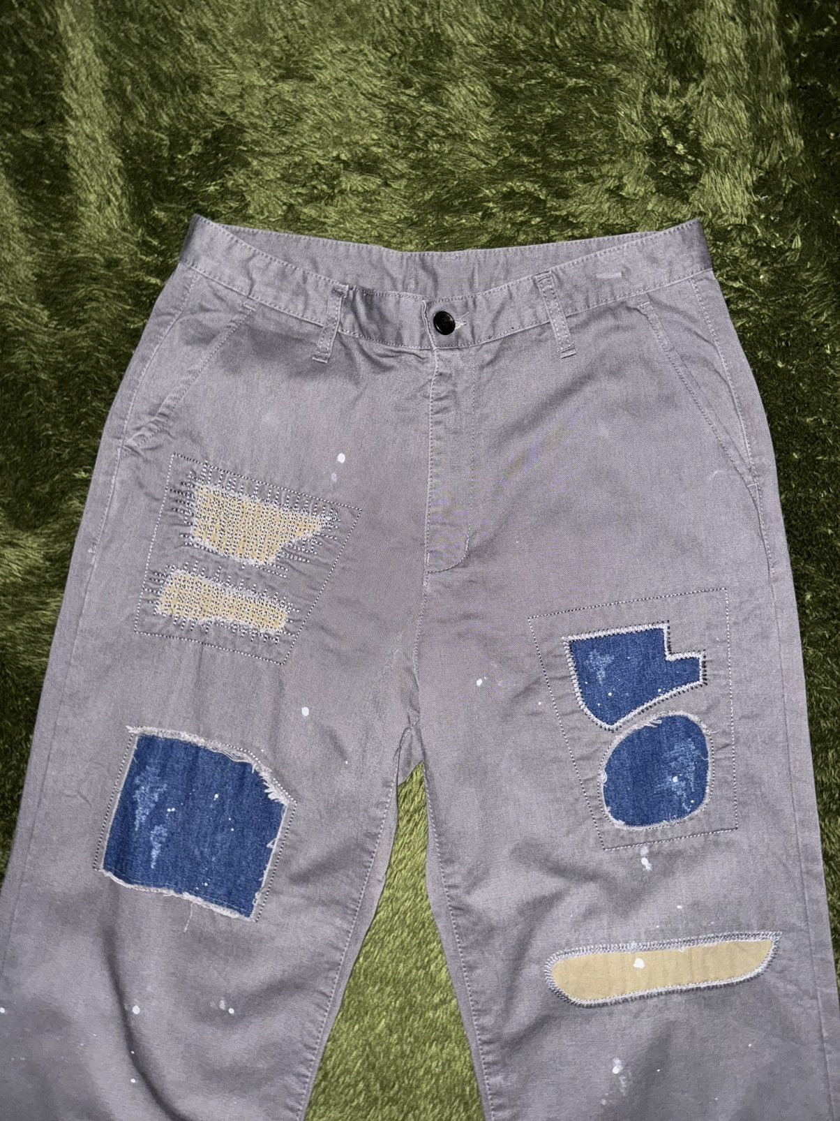 Japanese Brand Mahagrid (korean brand) Repair Detail Washed Chino Pants Size US 32 / EU 48 - 4 Thumbnail