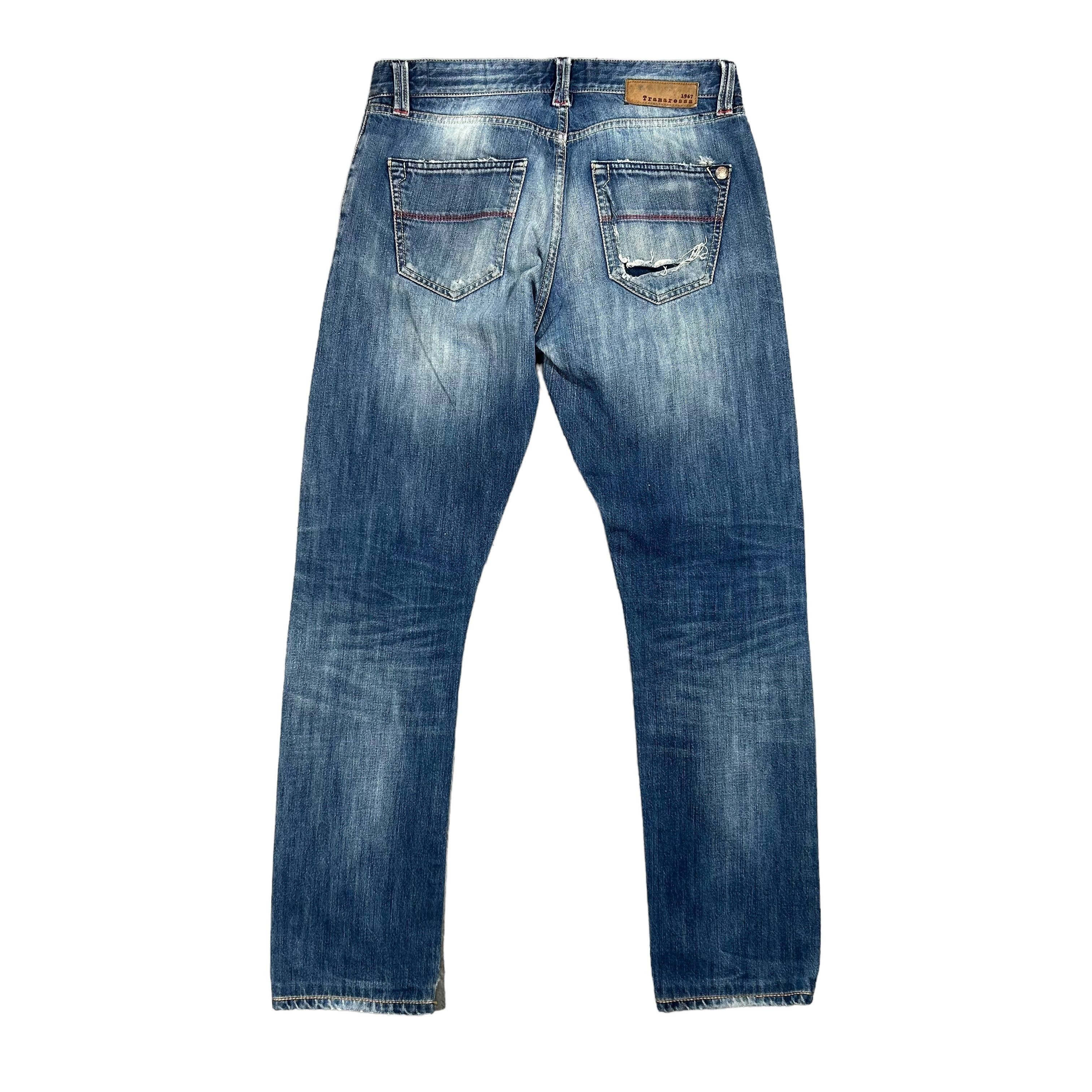 Other Sartoria Tramarossa Washed Blue Ripped Selvedge Jeans Sz 31 Size US 31 - 2 Thumbnail