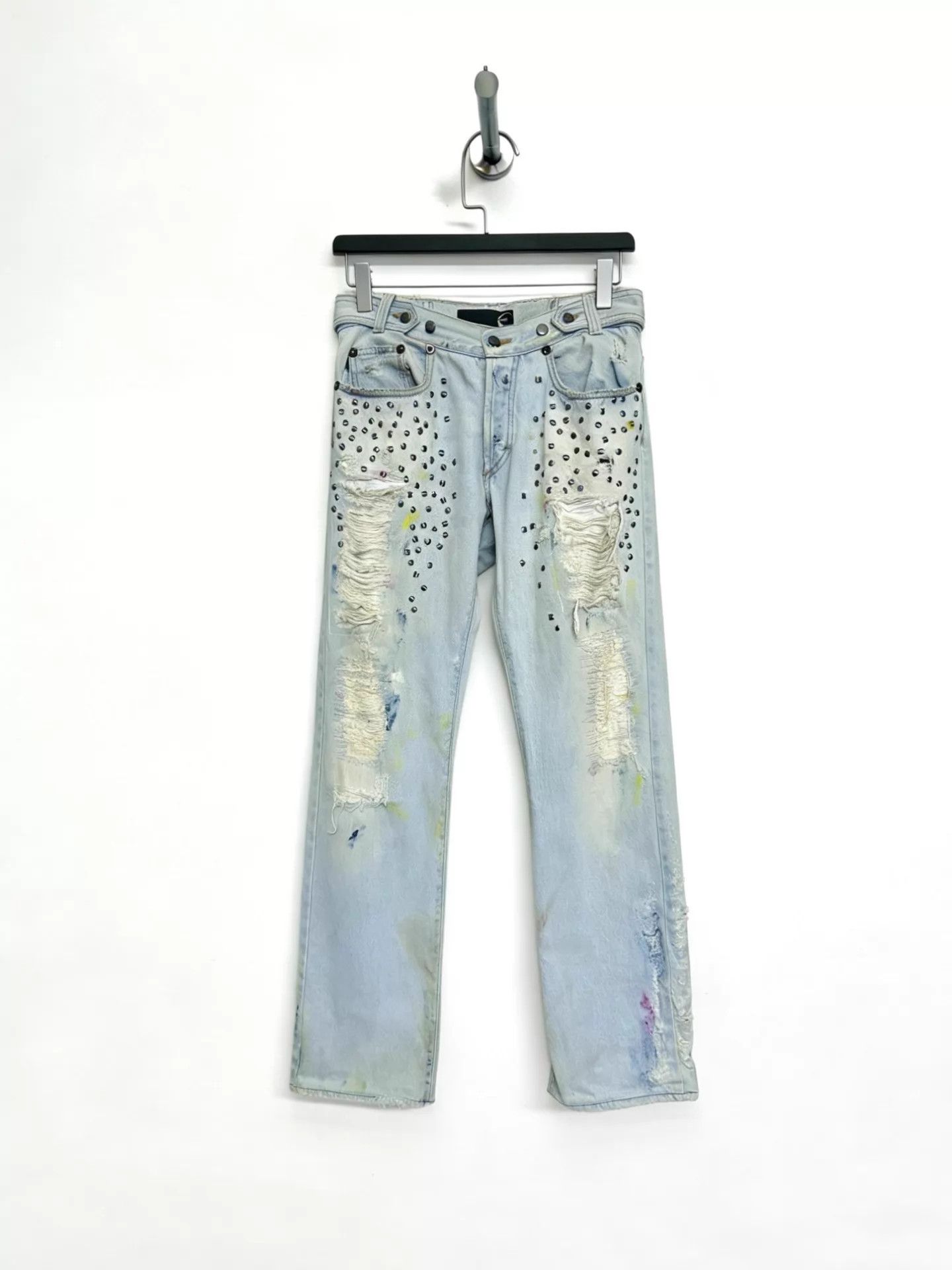 Just Cavalli Just Cavalli Vintage Splash-Dyed Distressed Jeans 50 Size US 34 / EU 50 - 1 Thumbnail