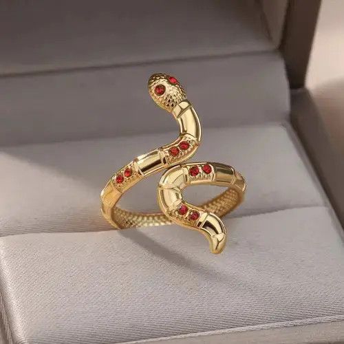 Ring Of Fire Zircon Snake Rings Size ONE SIZE - 2 Thumbnail