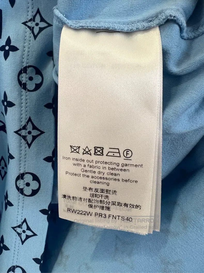 Louis Vuitton Louis Vuitton Blue full print presbyopic chain short sleev Size US L / EU 52-54 / 3 - 4 Thumbnail