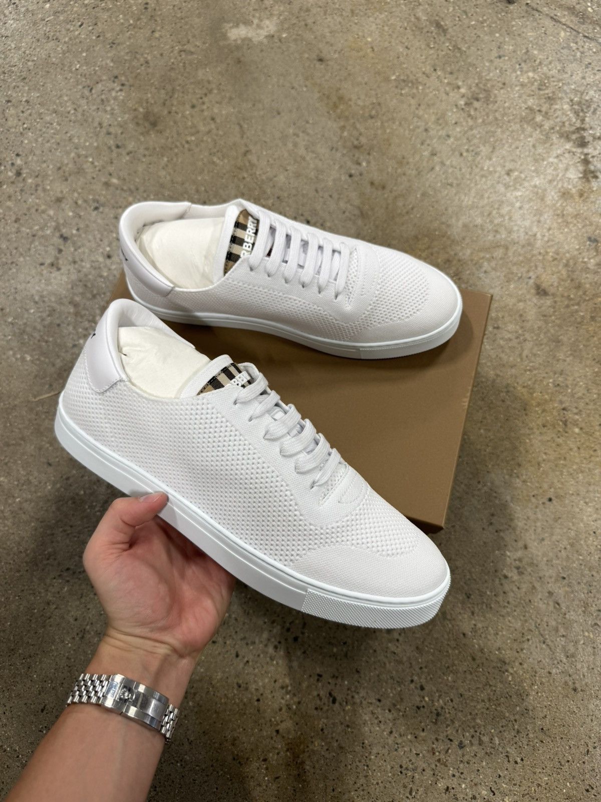 Burberry Burberry Knit Check Sneaker 750$ NEW Size US 10 / EU 43 - 1 Thumbnail