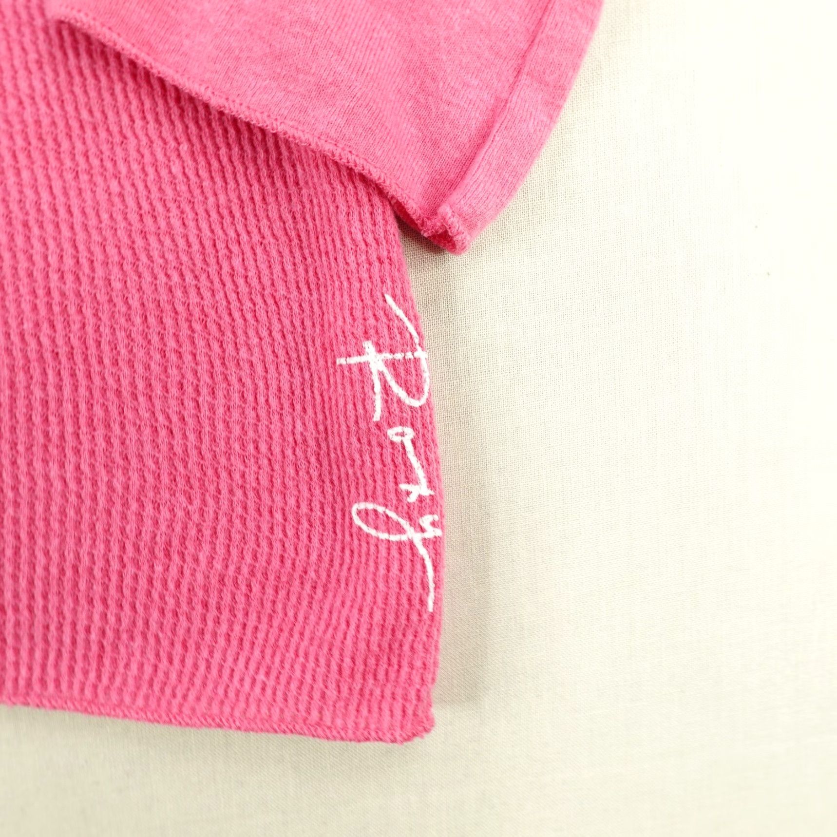 Vintage ROXY Vintage Shirt Womens XL Pink Waffle Knit Snaps Up Thermal Henley Top 90s T-Shirt Size XL / US 12-14 / IT 48-50 - 3 Thumbnail