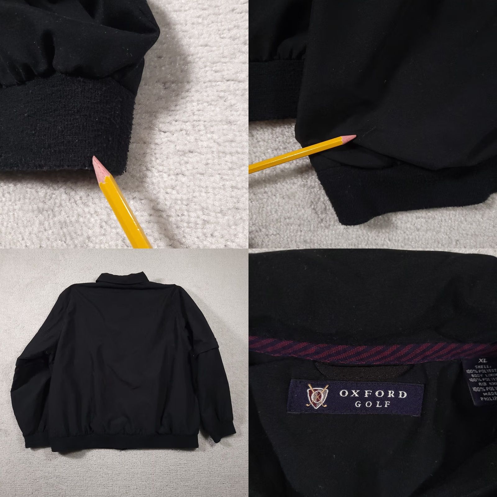 Vintage VINTAGE Oxford Golf Jacket Mens XL Black Performance Zip Off Sleeves Collared Size US XL / EU 56 / 4 - 9 Thumbnail