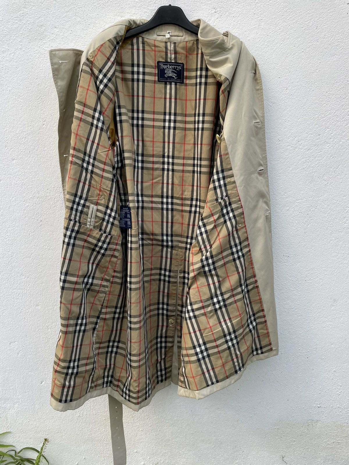 Burberry Prorsum Made In England Vintage Burberry Nova Check Lining Over Coat Size US L / EU 52-54 / 3 - 12 Thumbnail
