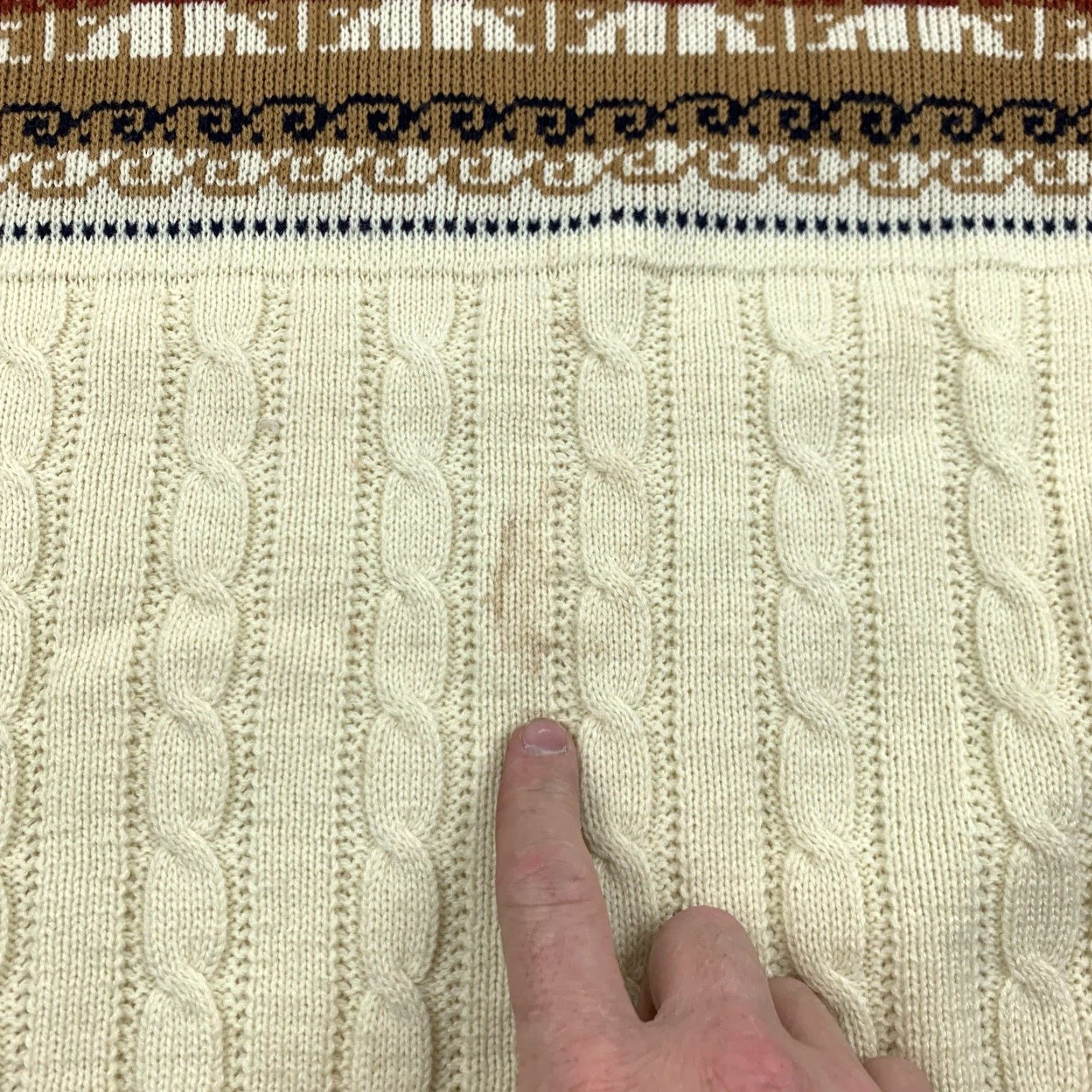 Vintage VINTAGE Andhurst Sweater Men L Ivory Knit Pullover Crewneck 90s USA Classic Size US L / EU 52-54 / 3 - 2 Thumbnail