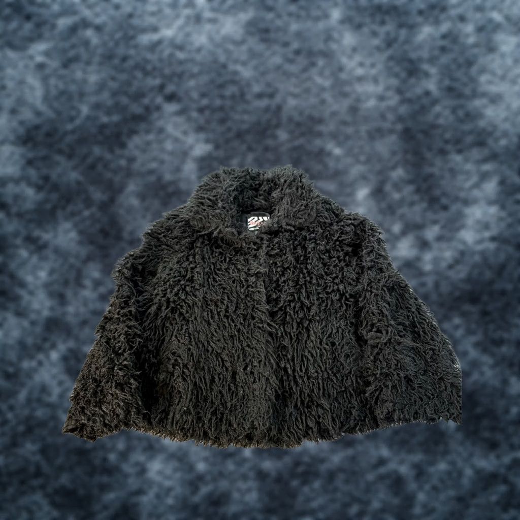 Vintage VINTAGE Maria Jacket Womens M Black Shaggy Faux Fur Coat Grunge 90s Y2K Mob Wife Rocker Queens Womens Size M / US 6-8 / IT 42-44 - 1 Thumbnail