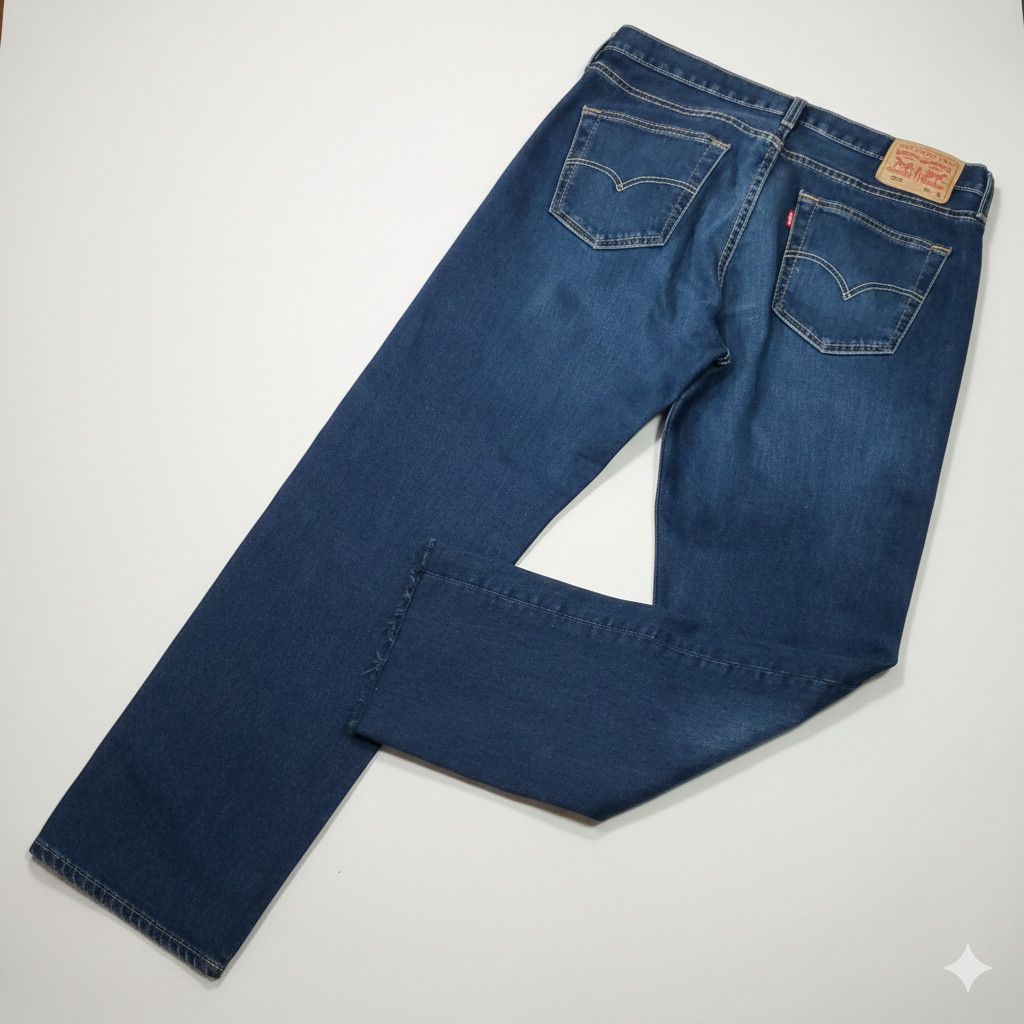Levi's Levi's 501 34x30 Button Fly Blue Denim Jeans Dark Wash Size US 34 / EU 50 - 2 Thumbnail