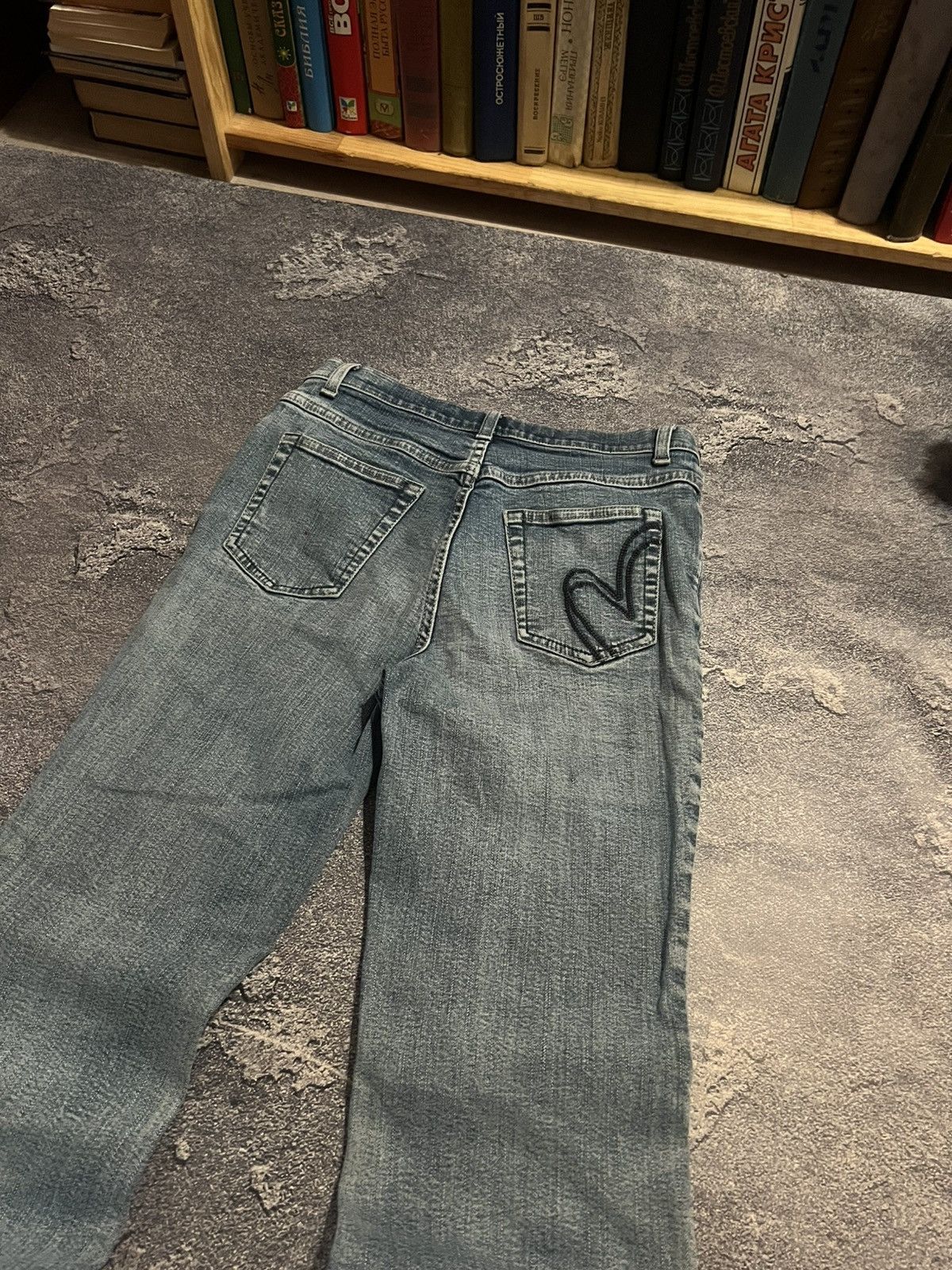 Vintage RARE Swag Light Flared Jeans / Archive Number Nine Style 90s Size US 28 / EU 44 - 2 Thumbnail