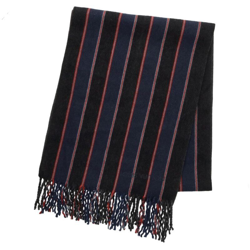 Louis Vuitton Louis Vuitton Edinburgh Scarf Blue x Black x Red Size ONE SIZE - 1 Thumbnail