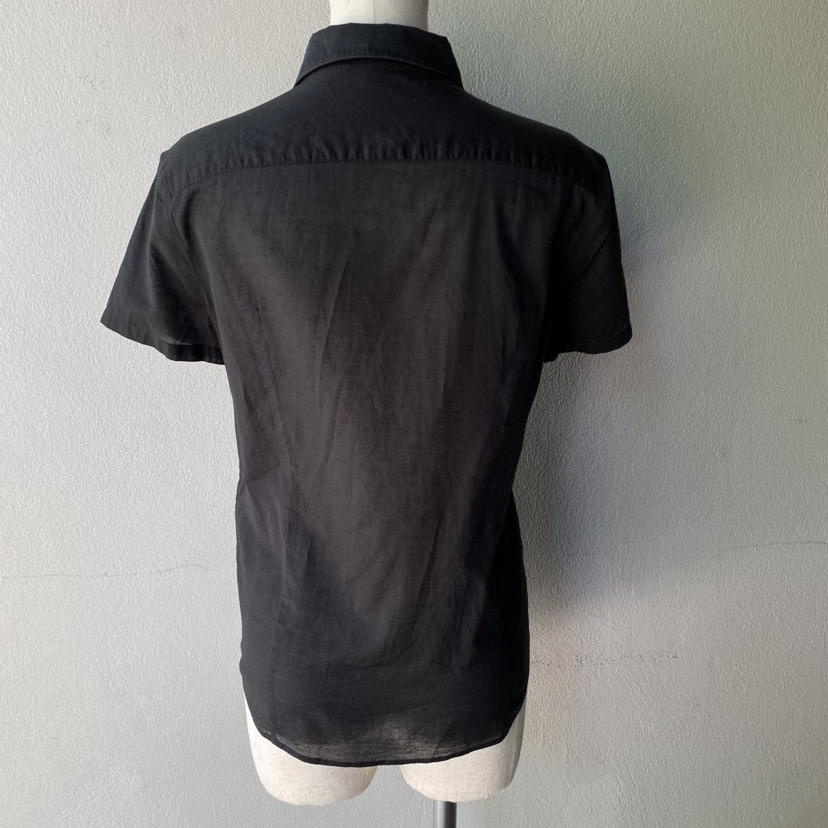 Sunao Kuwahara Sunao kuwahara Black textured shirt with mixed buttons Size M / US 6-8 / IT 42-44 - 2 Thumbnail