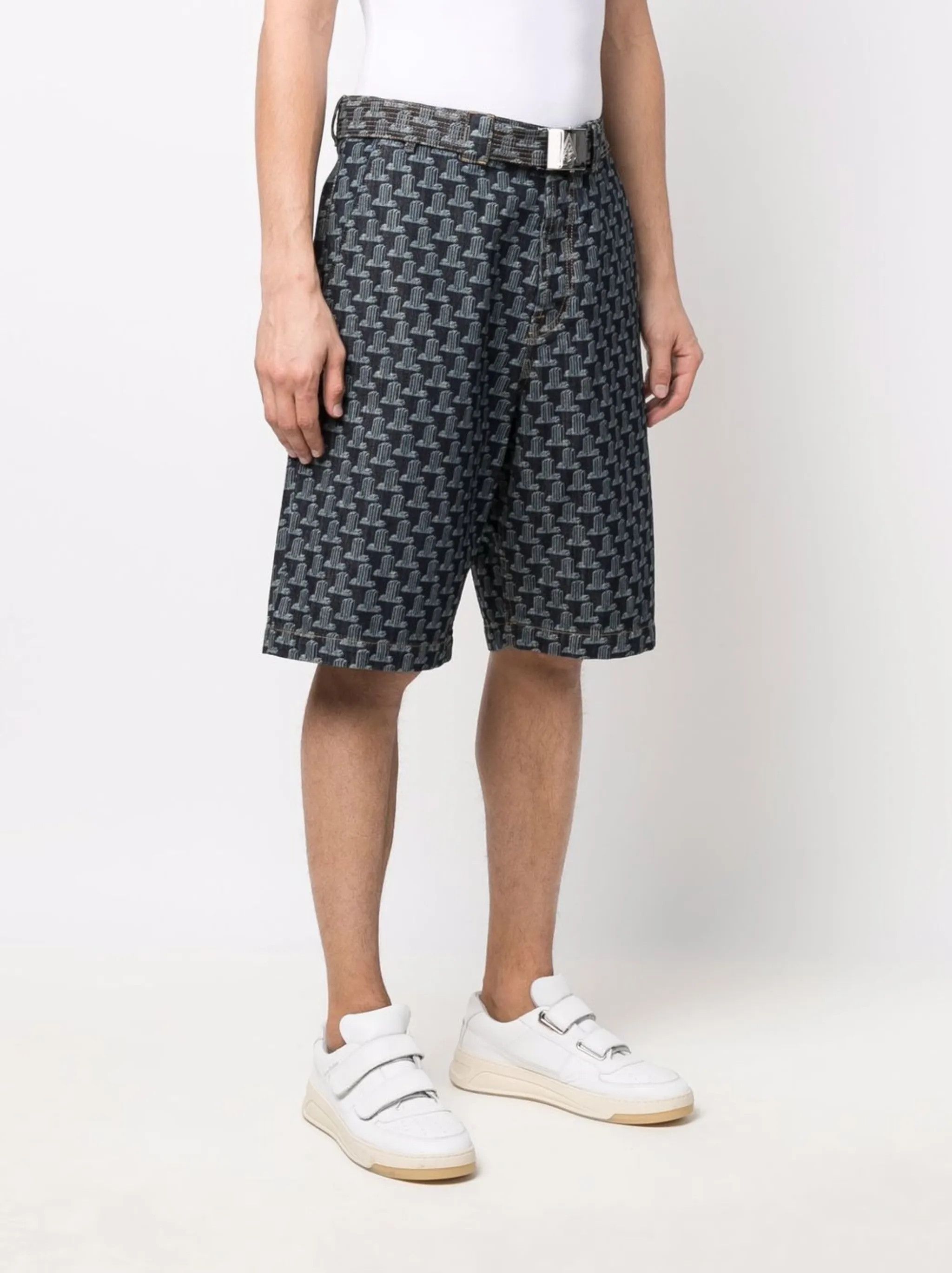 Helmut Lang o1y0125 Denim Short in Multicolor Size US 28 / EU 44 - 2 Thumbnail