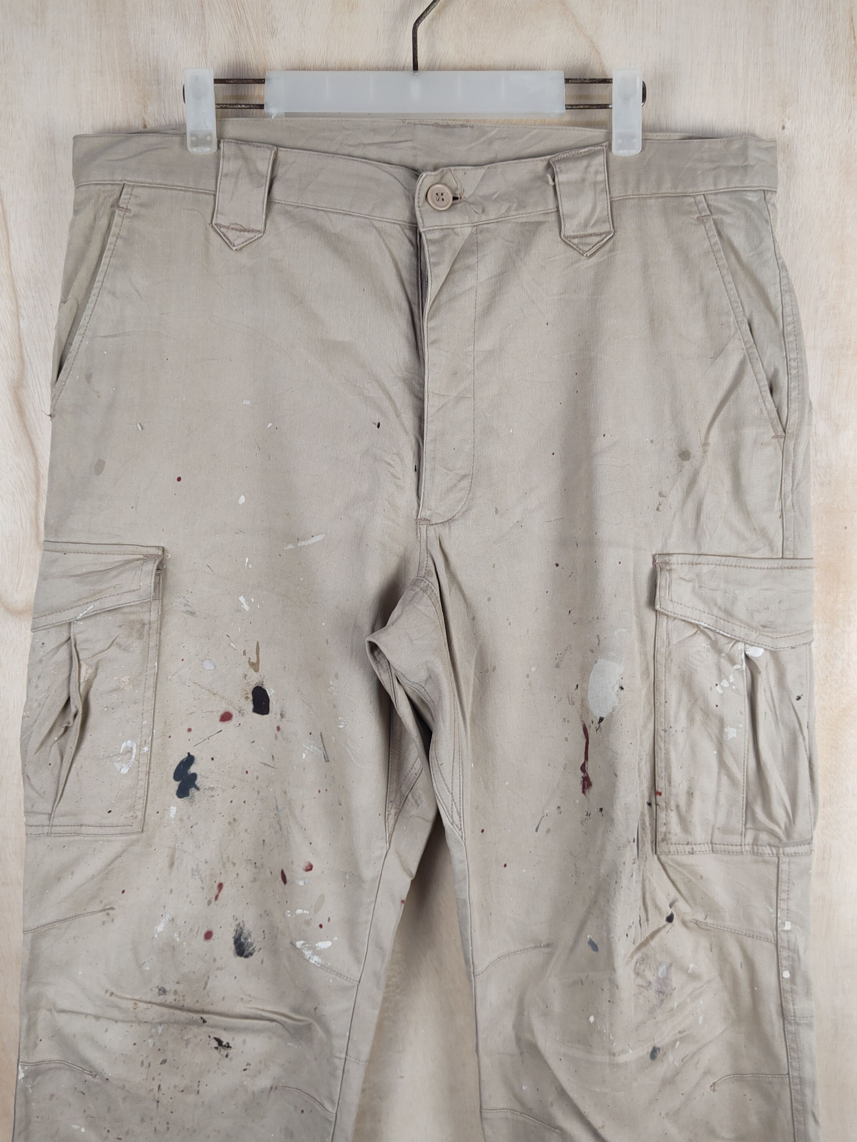Japanese Brand Japanese Brand Beige Multipocket Tactical Cargo Pants #S2408 Size US 38 / EU 54 - 2 Thumbnail