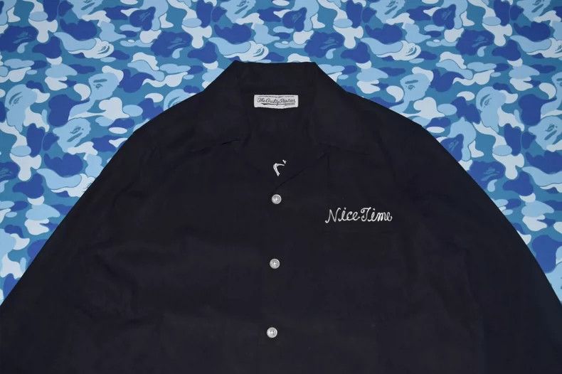 Wacko Maria Wacko maria Embroidered Tiger Roar Hawaiian Long Sleeve Sh Size US M / EU 48-50 / 2 - 3 Thumbnail