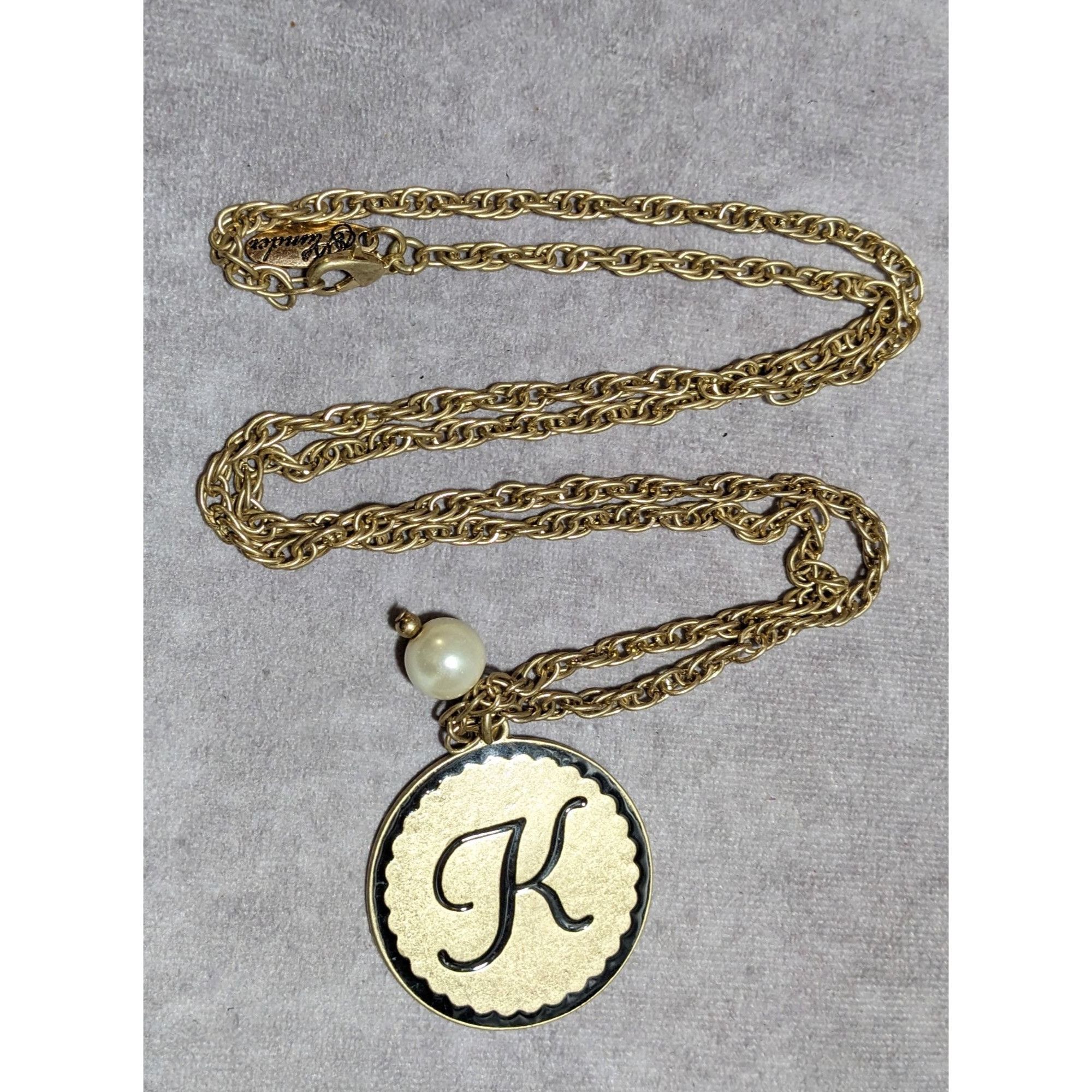 Other Plunder Jewelry Monogram "K" Medallion Necklace Size ONE SIZE - 13 Thumbnail