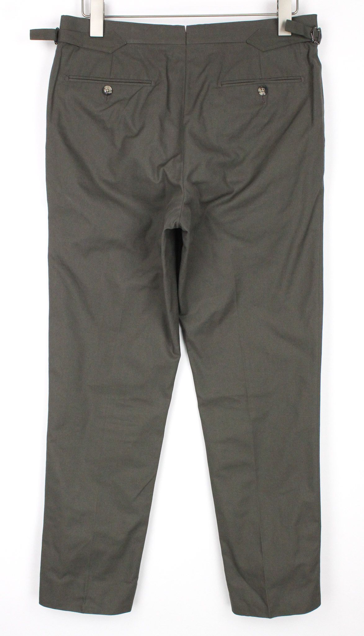 Suitsupply SOHO UK38S Dark Green Cotton Pleated 72619 Size 38S - 2 Thumbnail
