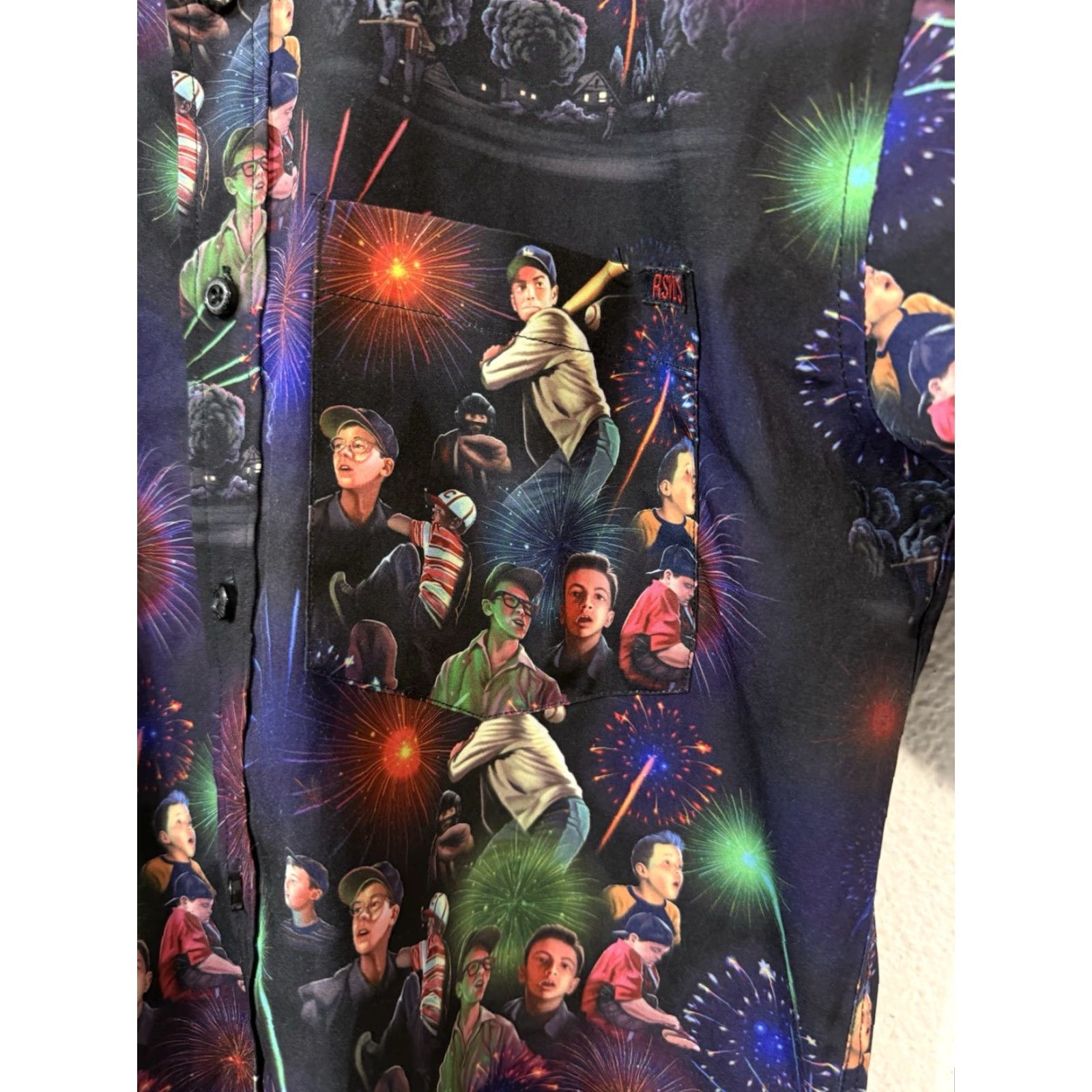 Vintage RSVLTS The Sandlot Shirt Mens M Nightgame Fireworks Button Up Short Sleeve Size US M / EU 48-50 / 2 - 7 Thumbnail