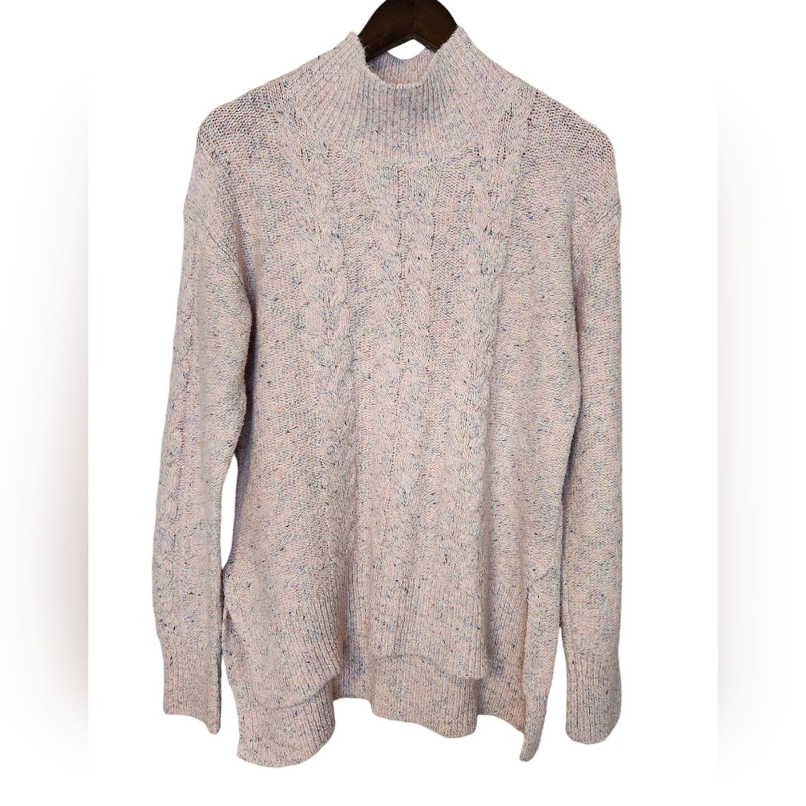 Michael Stars Michael Stars Aika Cable Knit Turtleneck Ballet Pink Small Size S / US 4 / IT 40 - 4 Thumbnail