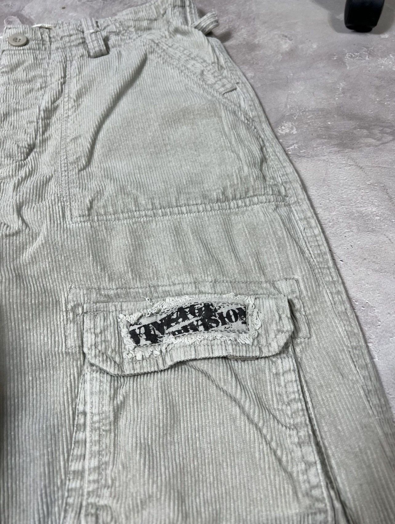 Vintage Vintage Fishbone Corduroy Y2k Cargo Pants Size US 30 / EU 46 - 5 Thumbnail