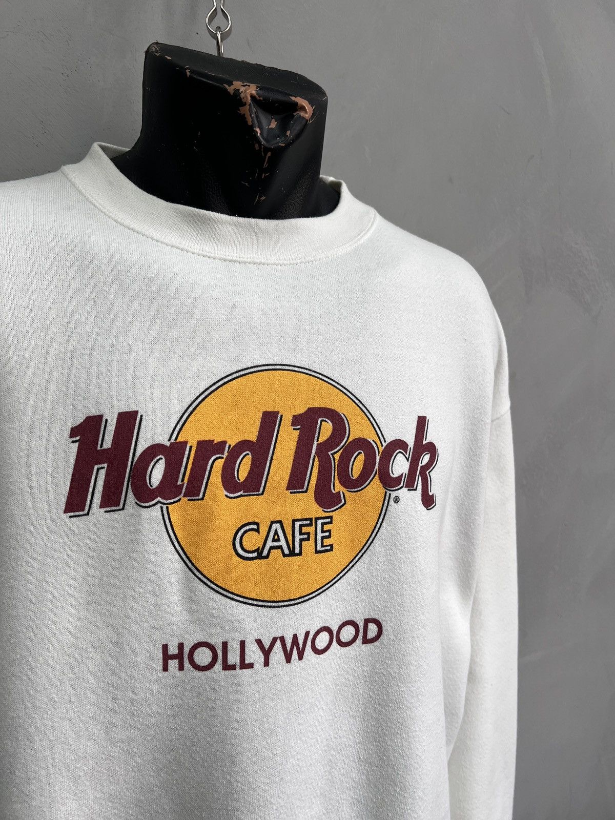 Hard Rock Cafe Hard Rock White Sweatshirt Hollywood Streetwear Style Size US L / EU 52-54 / 3 - 3 Thumbnail