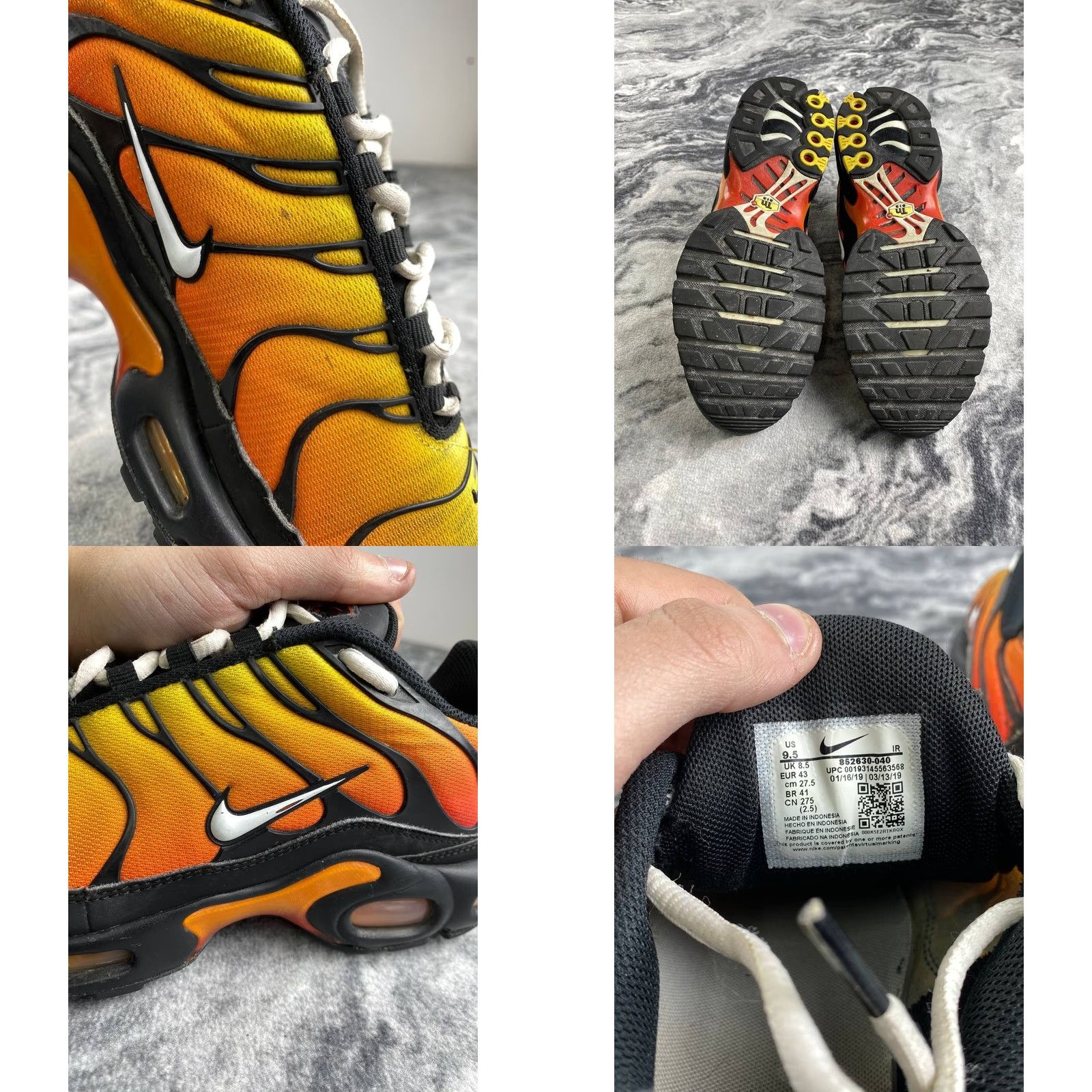 Nike Nike Air Max Plus TN Tiger Sneakers Men US 9.5 Multicolor Sports Running Shoes Size US 10 / EU 43 - 10 Thumbnail