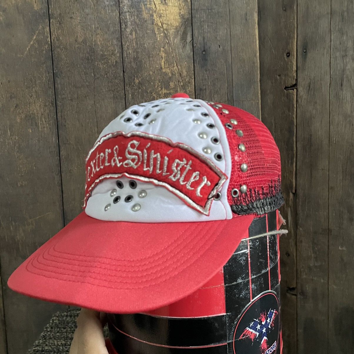 Yasuyuki Ishii Vintage Yasuyuki Ishii Studded Distress Trucker Cap Size ONE SIZE - 5 Thumbnail