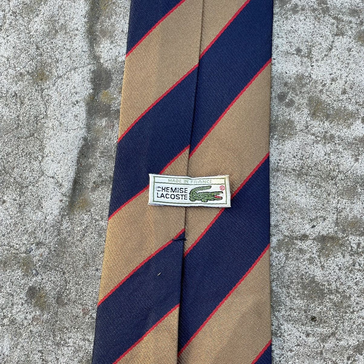 Lacoste Vintage Lacoste Tie Silk 90s Old Money Street style Size ONE SIZE - 7 Thumbnail
