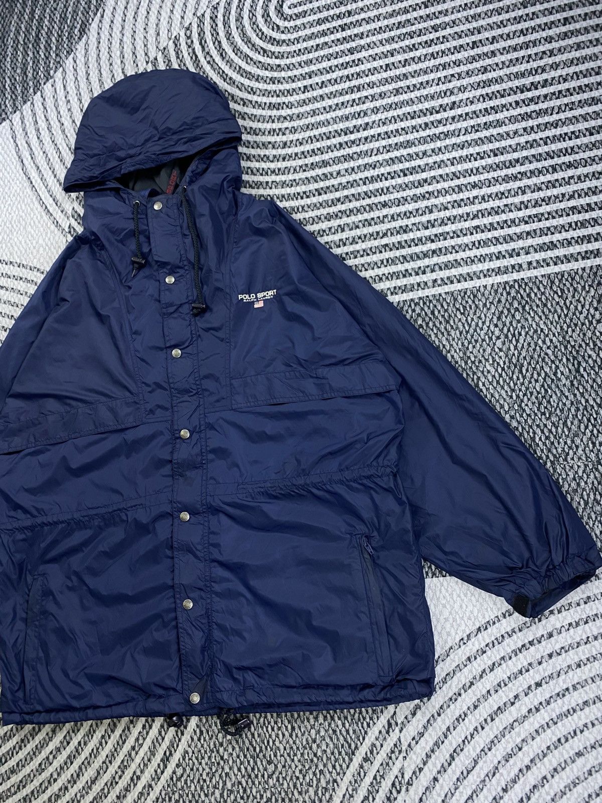 Polo Ralph Lauren Vintage Polo Sport Nylon Zipper Long Jacket Size US XXL / EU 58 / 5 - 4 Thumbnail