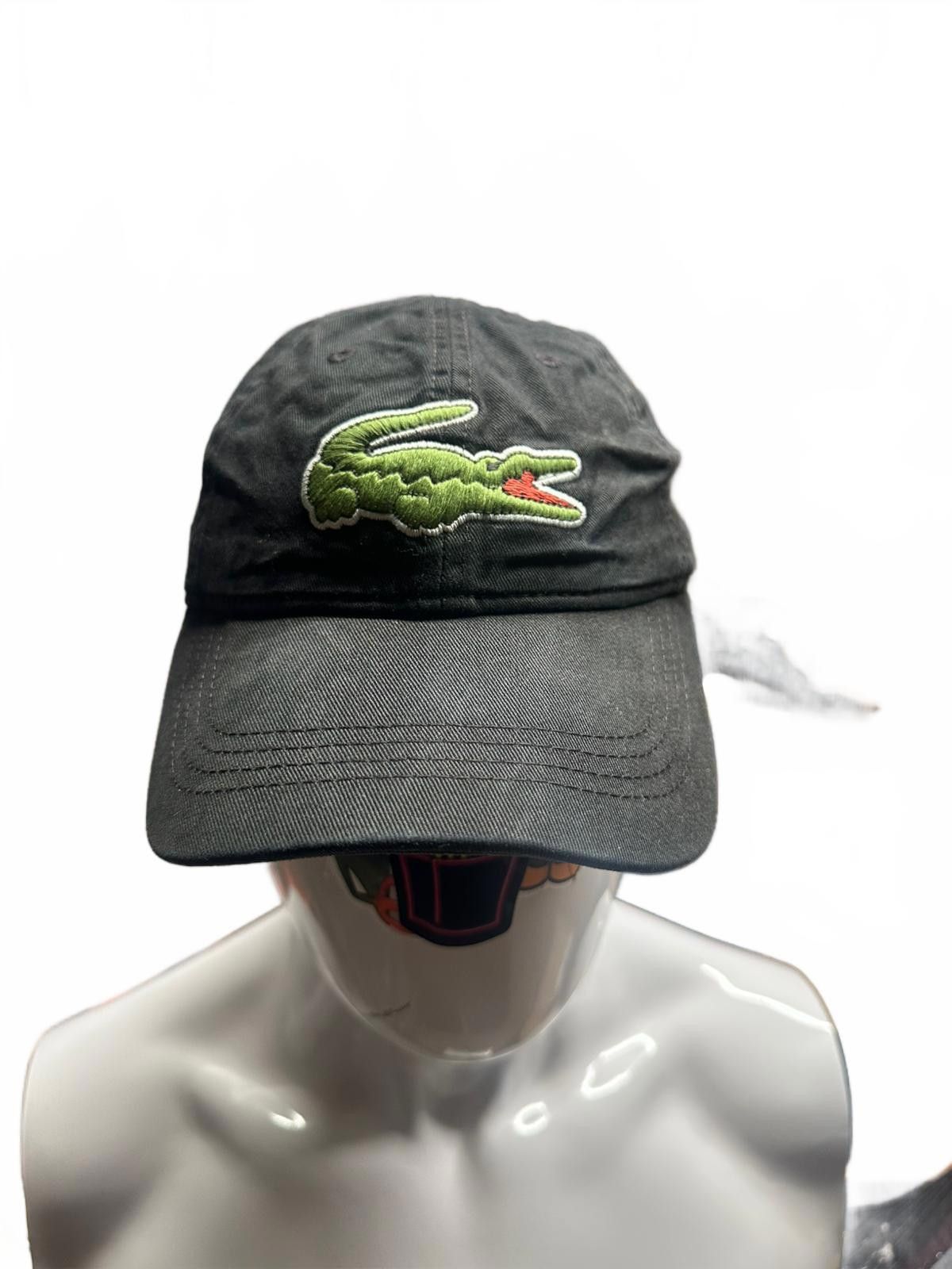 Lacoste Lacoste Black Cotton Cap with Green Crocodile Logo Size ONE SIZE - 1 Thumbnail