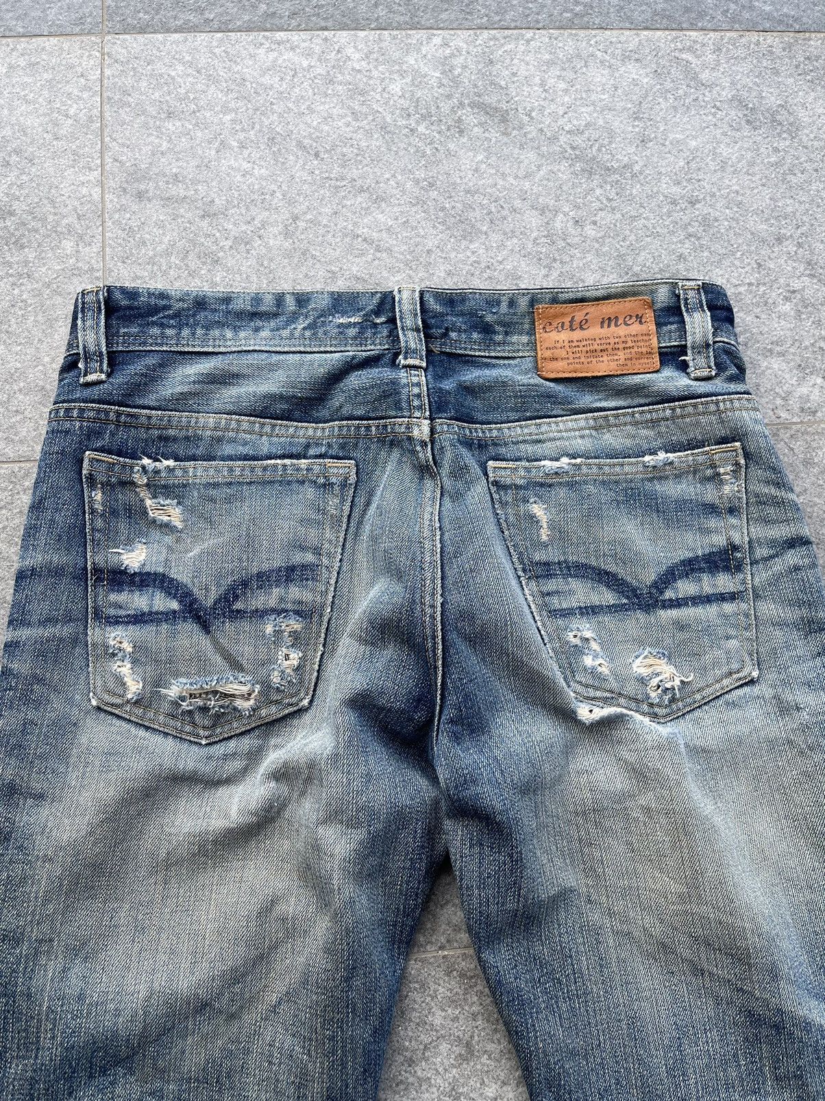 Japanese Brand Vintage Cate Mer selvedge Distressed Denim Pants Size US 33 - 3 Thumbnail
