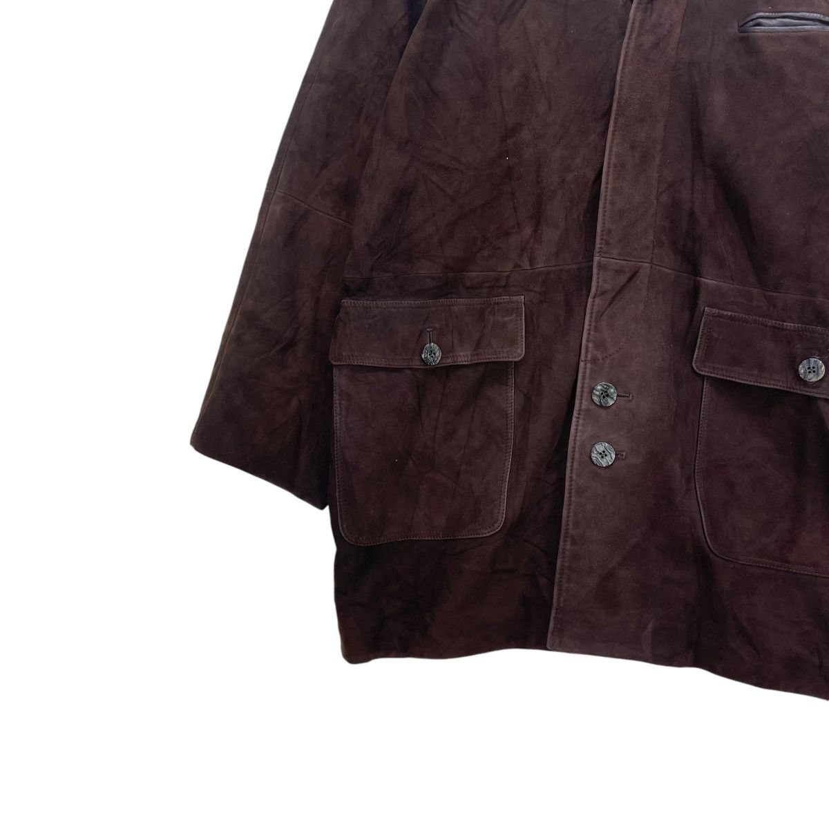 Japanese Brand × Vintage Japanese Brand Suede Leather Long Coat Made In Japan Size US M / EU 48-50 / 2 - 5 Thumbnail