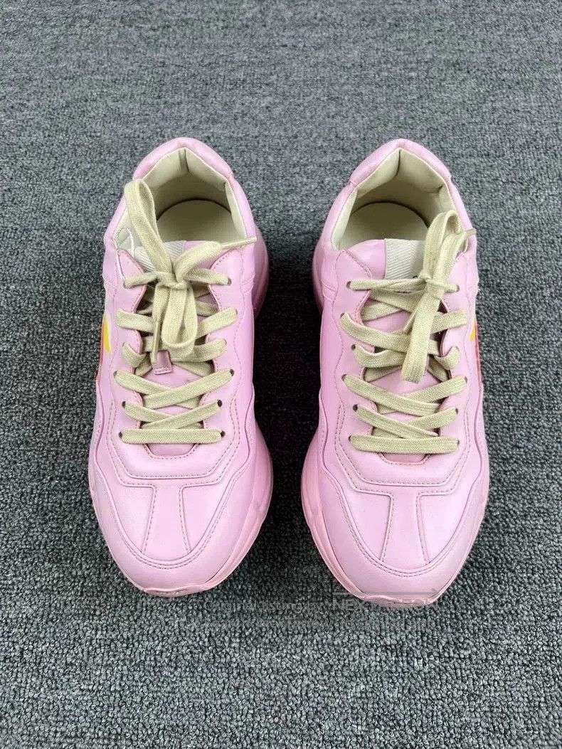 Gucci Gucci Pink Dad Shoes with Yellow Accents. Size US 6.5 / EU 39-40 - 3 Thumbnail