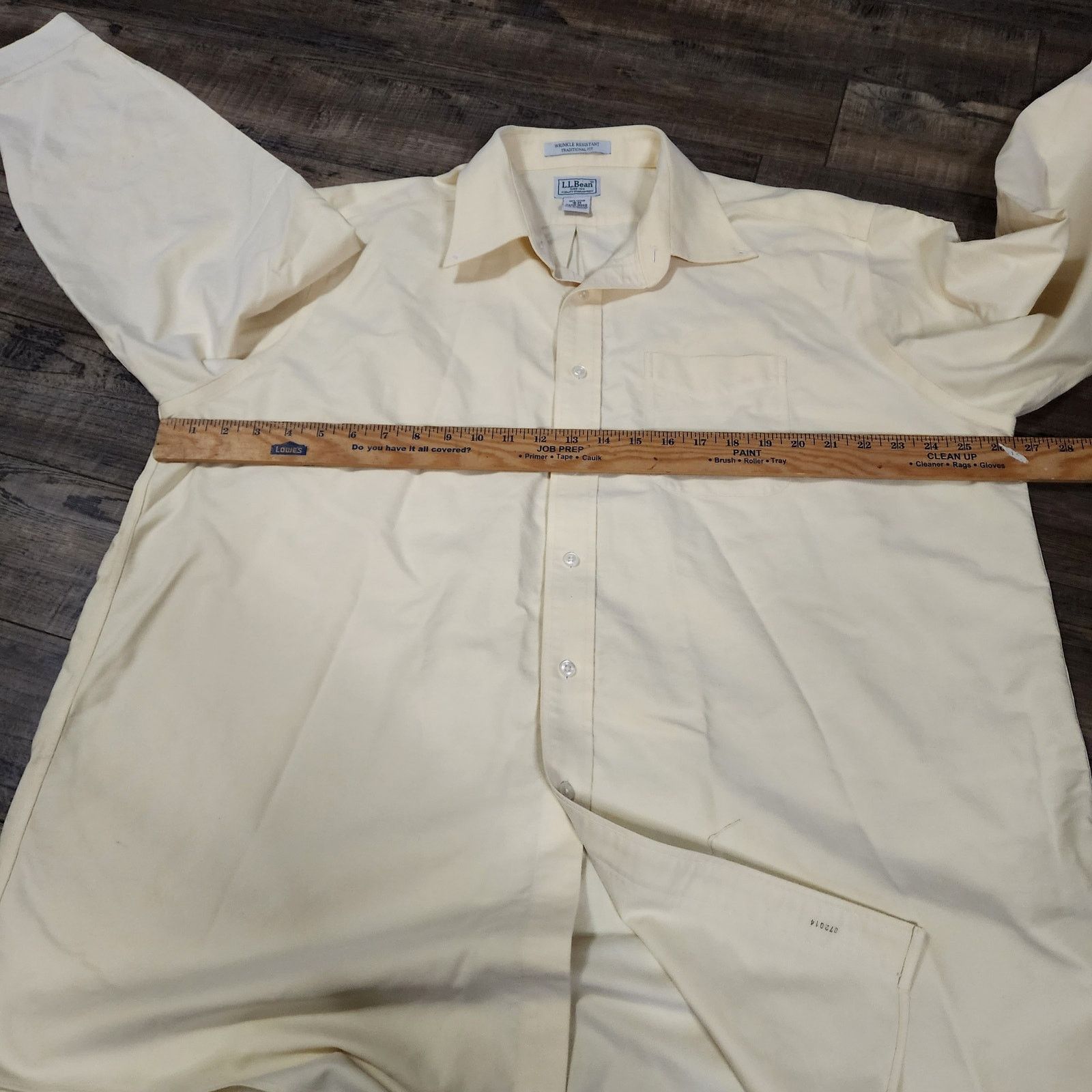 L.L. Bean L.L Bean Men Yellow Button Down Long Sleeve Shirt 18/35 2331 Size US XXL / EU 58 / 5 - 3 Thumbnail