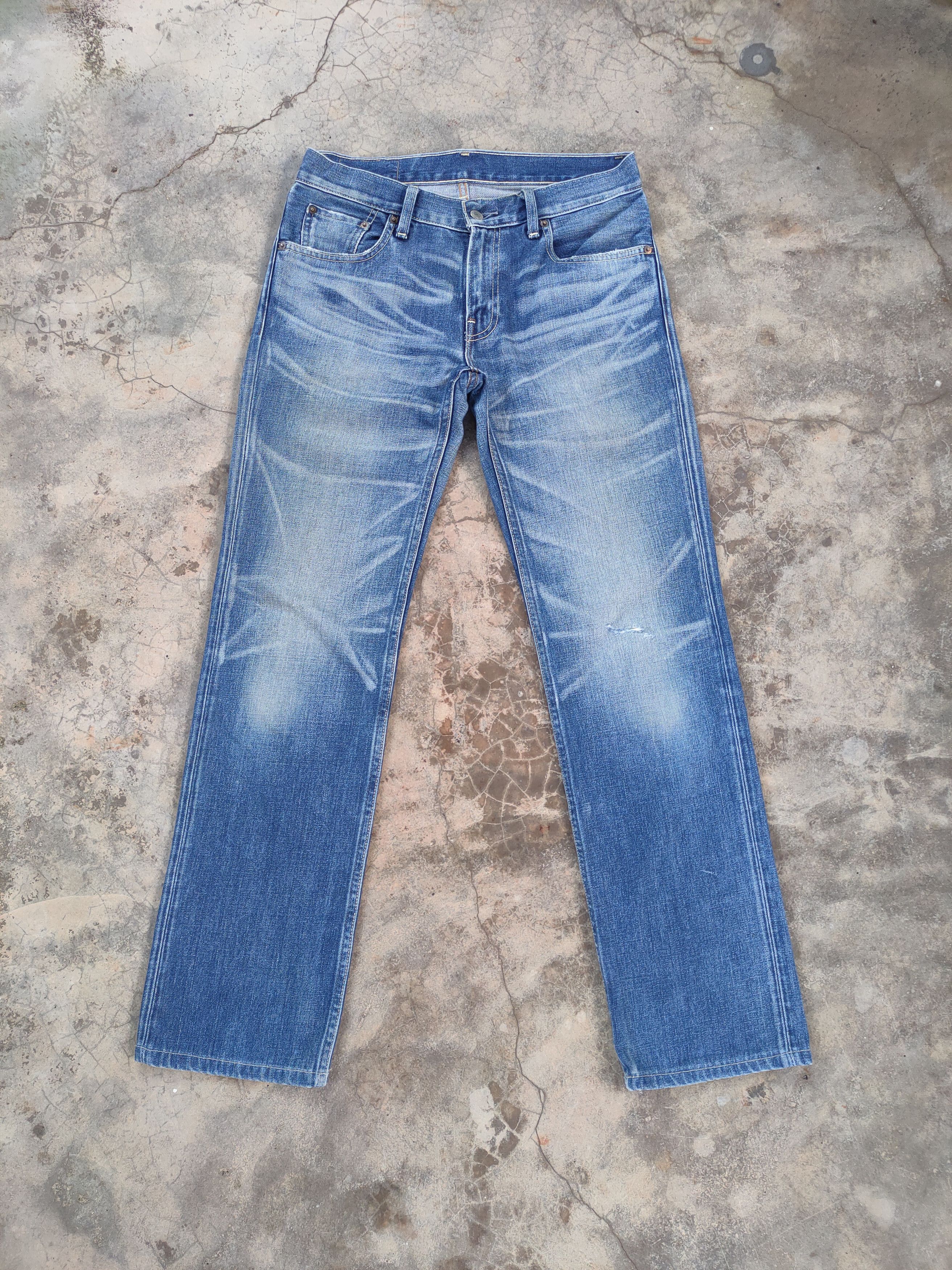 Levi's Vintage Clothing W30 LEVI'S 502 SELVEGE FADED DISTRESSED JEAN DENIM PANTS Size US 30 / EU 46 - 2 Thumbnail