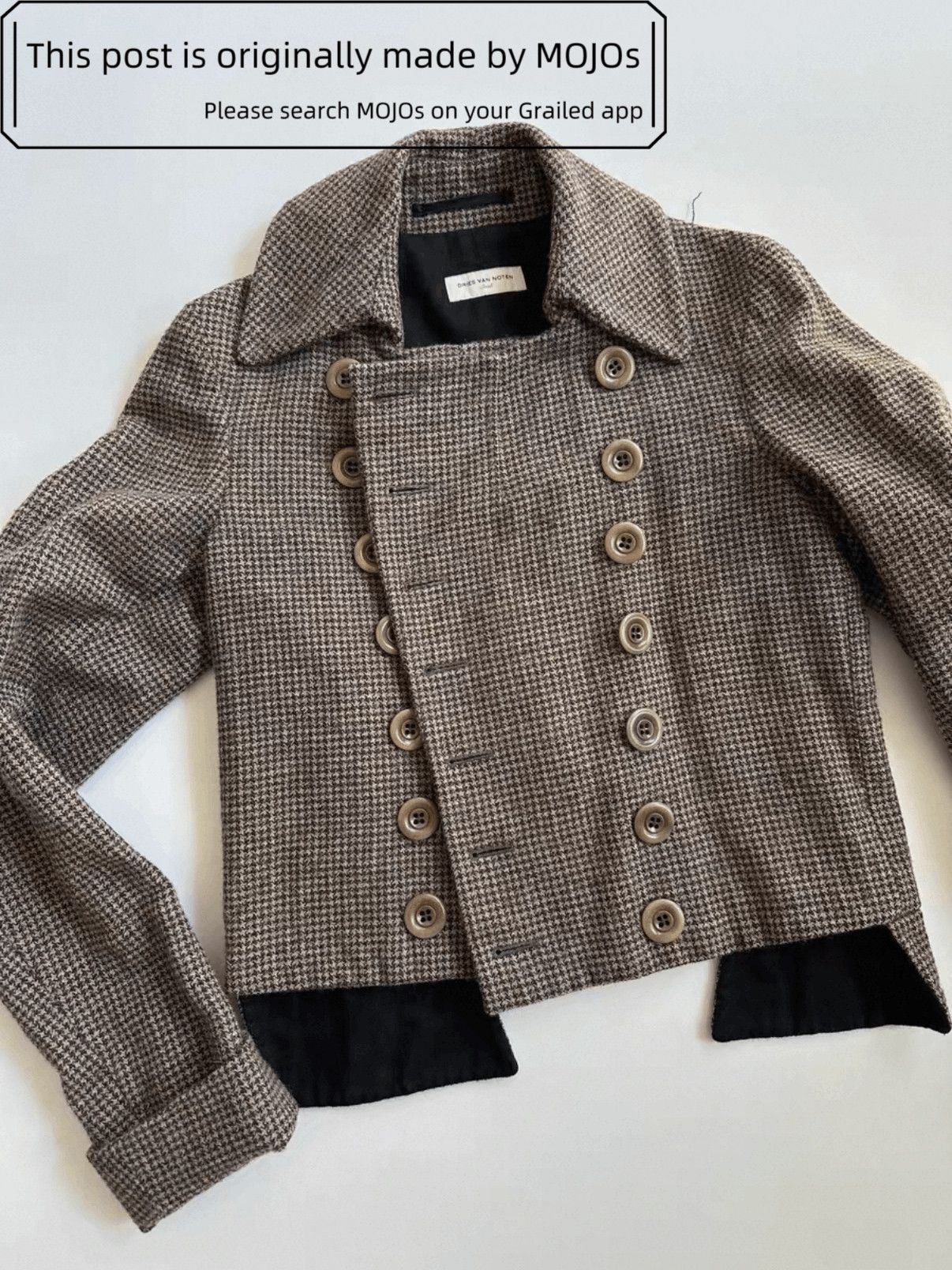 Dries Van Noten Sz S Dries Van Noten Napoleon Hound Tooth Jacket mojos29 Size US S / EU 44-46 / 1 - 2 Thumbnail