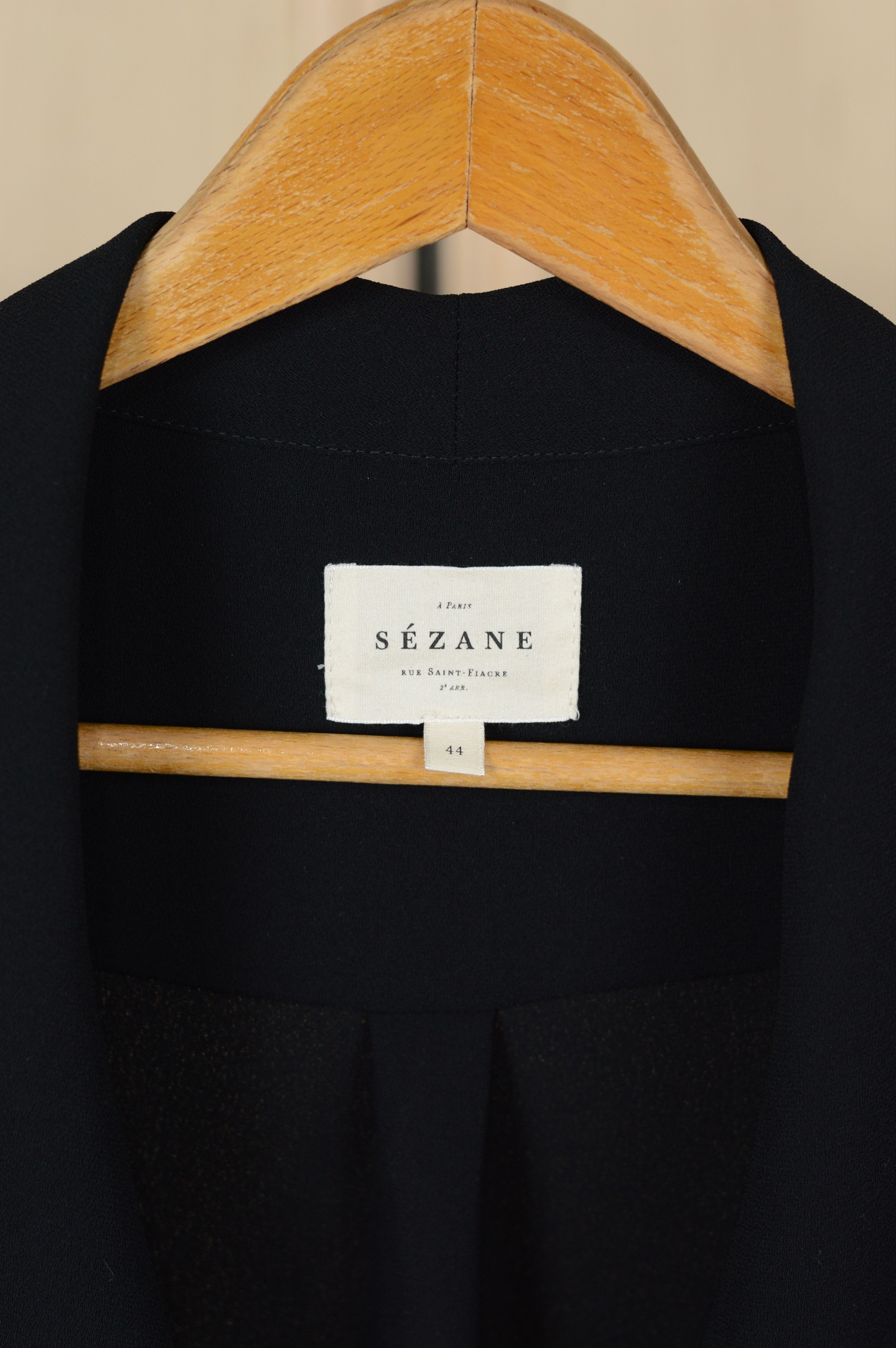 Sezane Sezane Black Blouse Size L / US 10 / IT 46 - 3 Thumbnail
