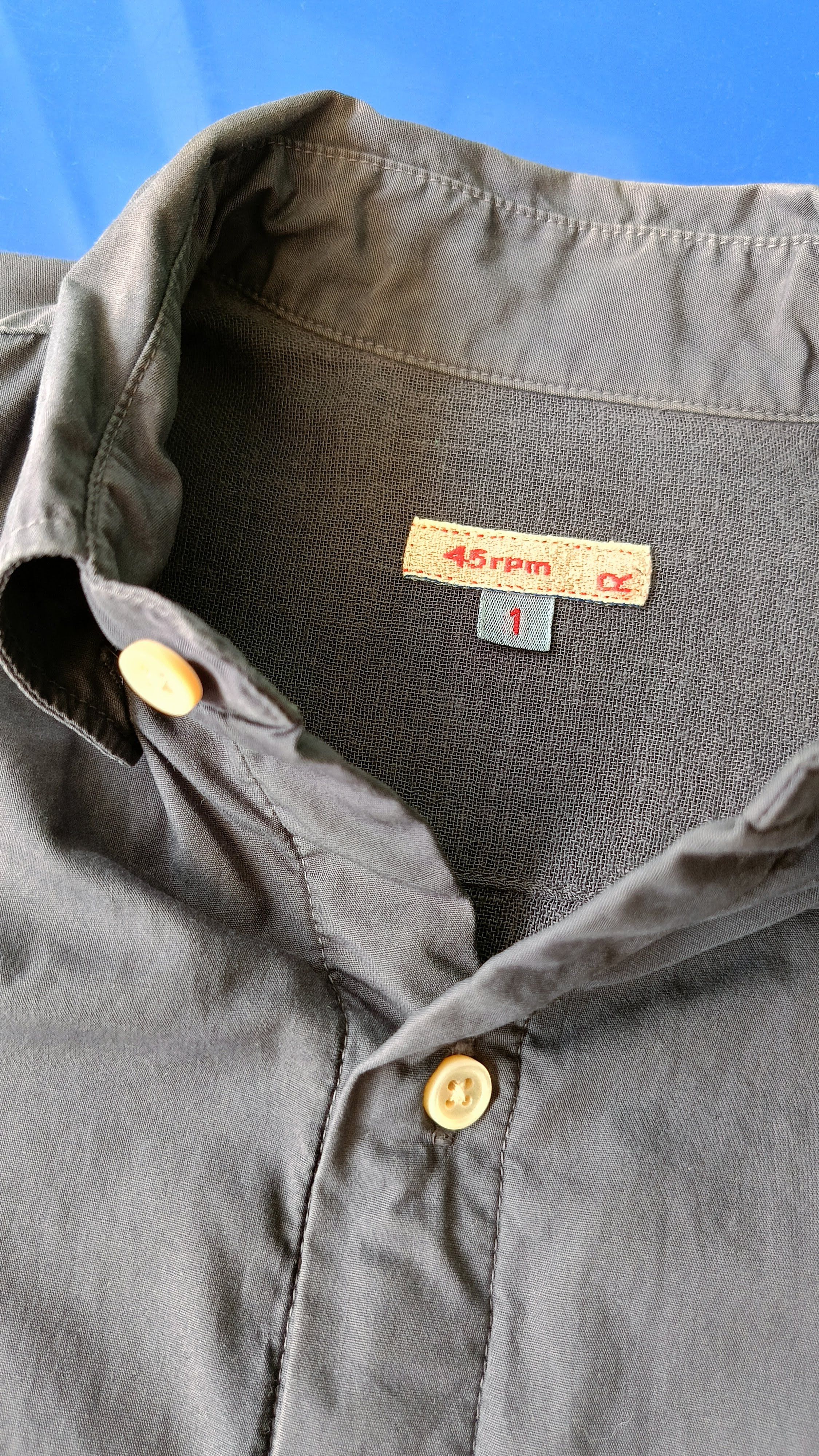 45rpm 45RPM NMD studio by R 1 solid dark gray small lined shirt Size US S / EU 44-46 / 1 - 10 Thumbnail