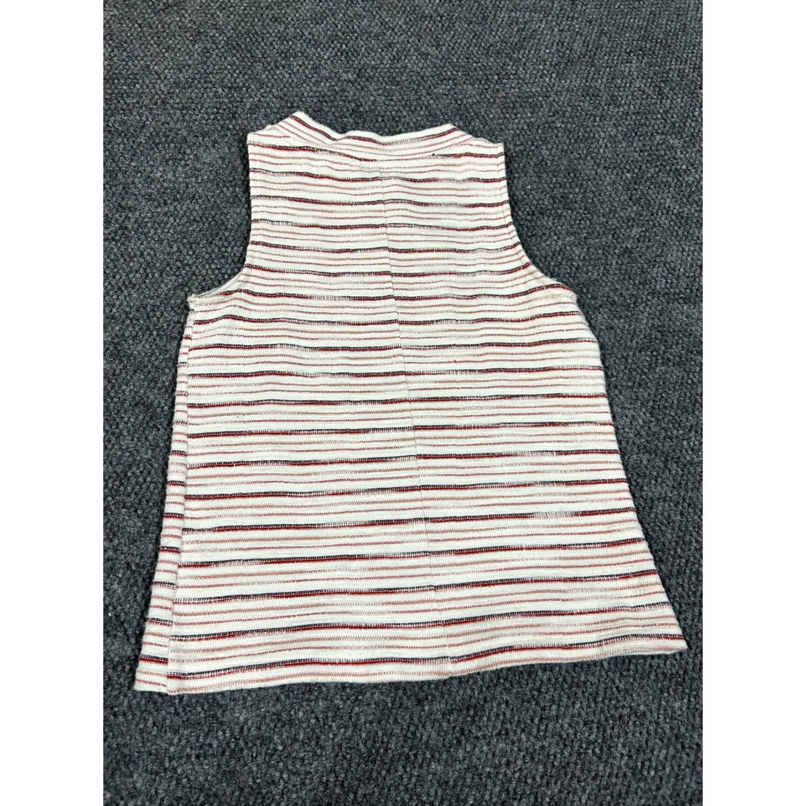 Vintage Ann Taylor tank top Womens Small white red navy striped casual knit factory Size S / US 4 / IT 40 - 6 Thumbnail