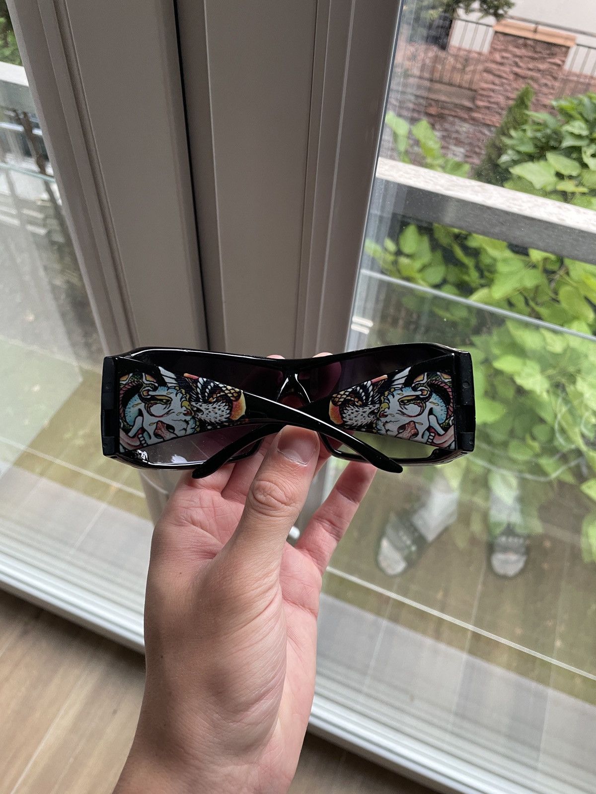 Vintage Vintage Ed Hardy Glasses Y2K Avant Garde Big Logo Japanese Size ONE SIZE - 6 Thumbnail