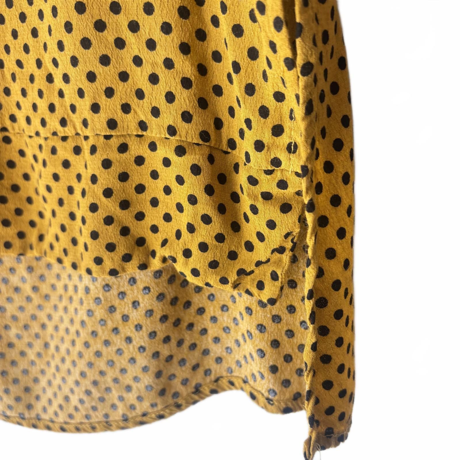 Other Philosophy Mustard Yellow Polka Dot Long Sleeve Blouse Size M / US 6-8 / IT 42-44 - 4 Thumbnail