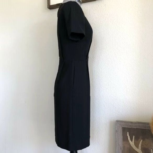 Vintage ARGENT Sheath Dress Pockets Black Career Work Size 0 Women Short Sleeve Size XS / US 0-2 / IT 36-38 - 6 Thumbnail