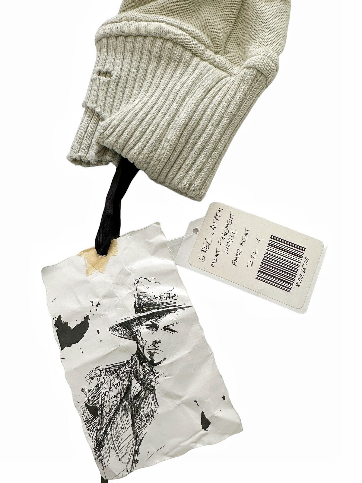 Greg Lauren Size 4 Sample Painted Mint Fragment Hoodie Size US XL / EU 56 / 4 - 2 Thumbnail