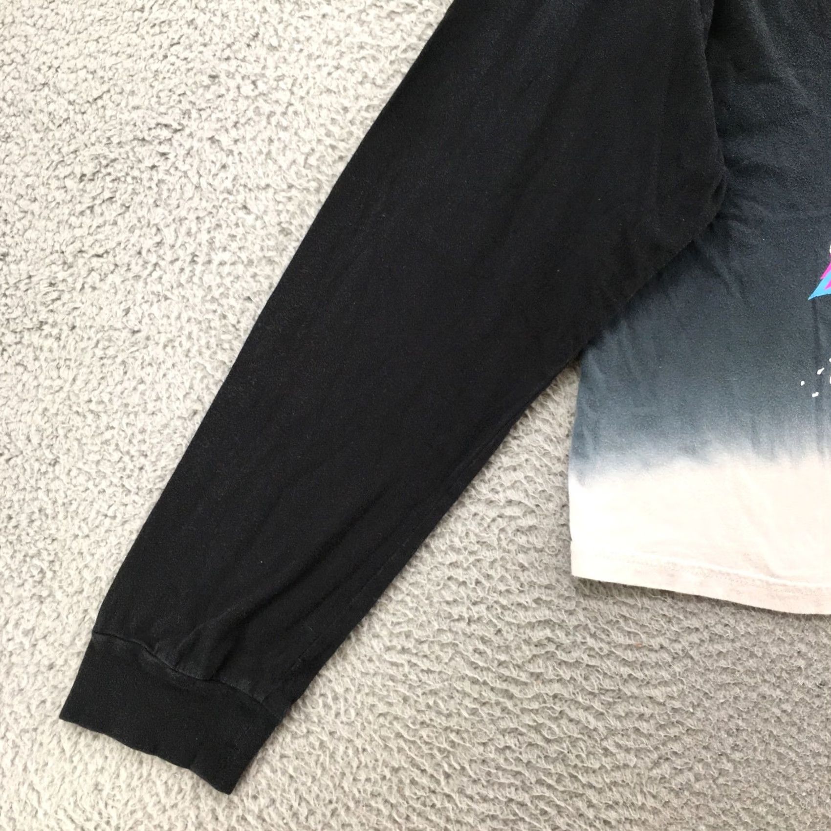 Vintage GM Corvette Graphic Tee T-Shirt Womens XL Black Long Sleeve Cropped Crew Neck Size XL / US 12-14 / IT 48-50 - 7 Thumbnail