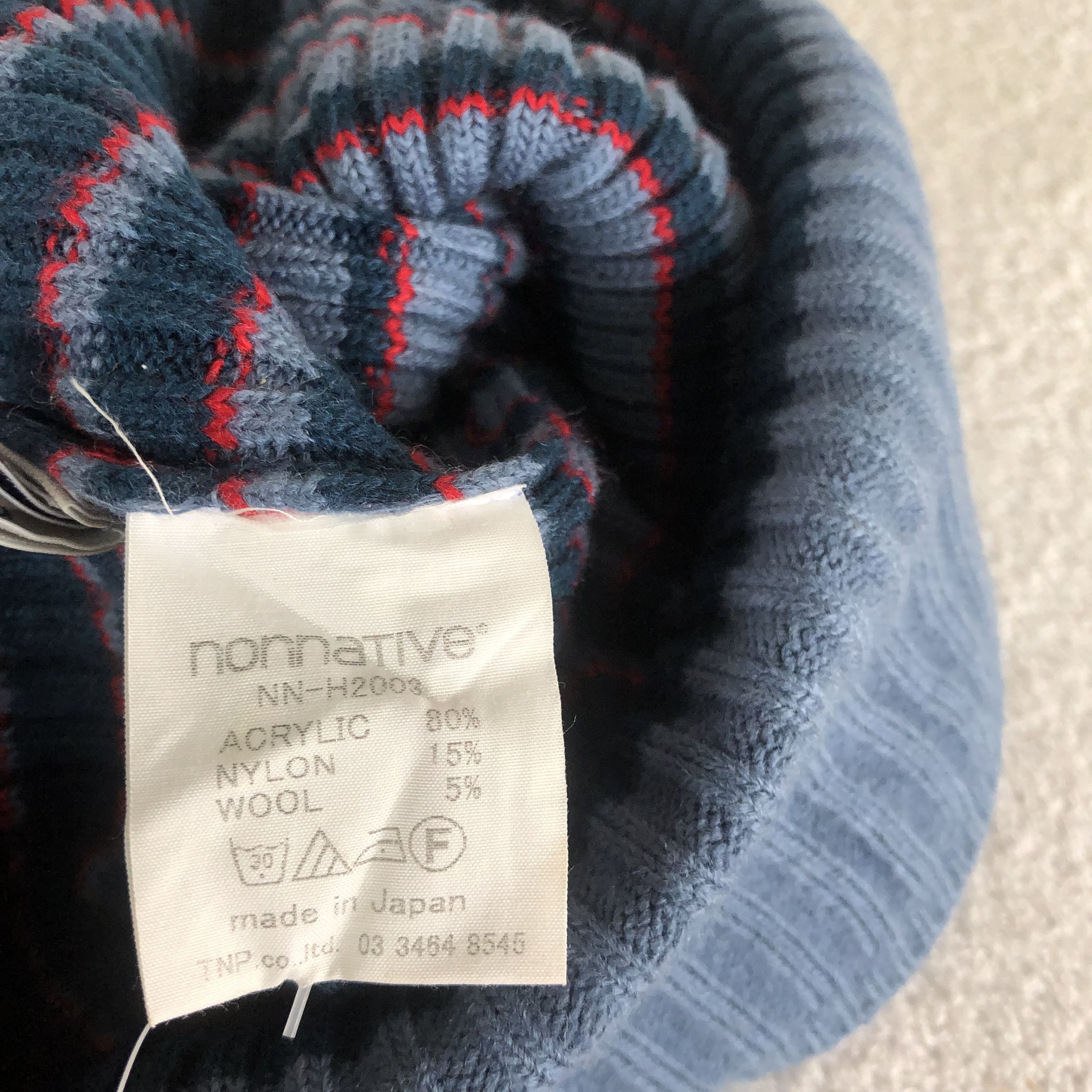 Japanese Brand Vintage 90s NONATIVE Striped Beanie Snow Caps Hats Size ONE SIZE - 8 Thumbnail
