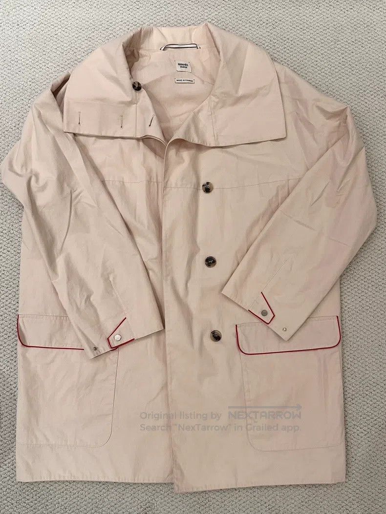 Hermes Hermes Women's light beige trench coat, mid-length Size XS / US 0-2 / IT 36-38 - 2 Thumbnail