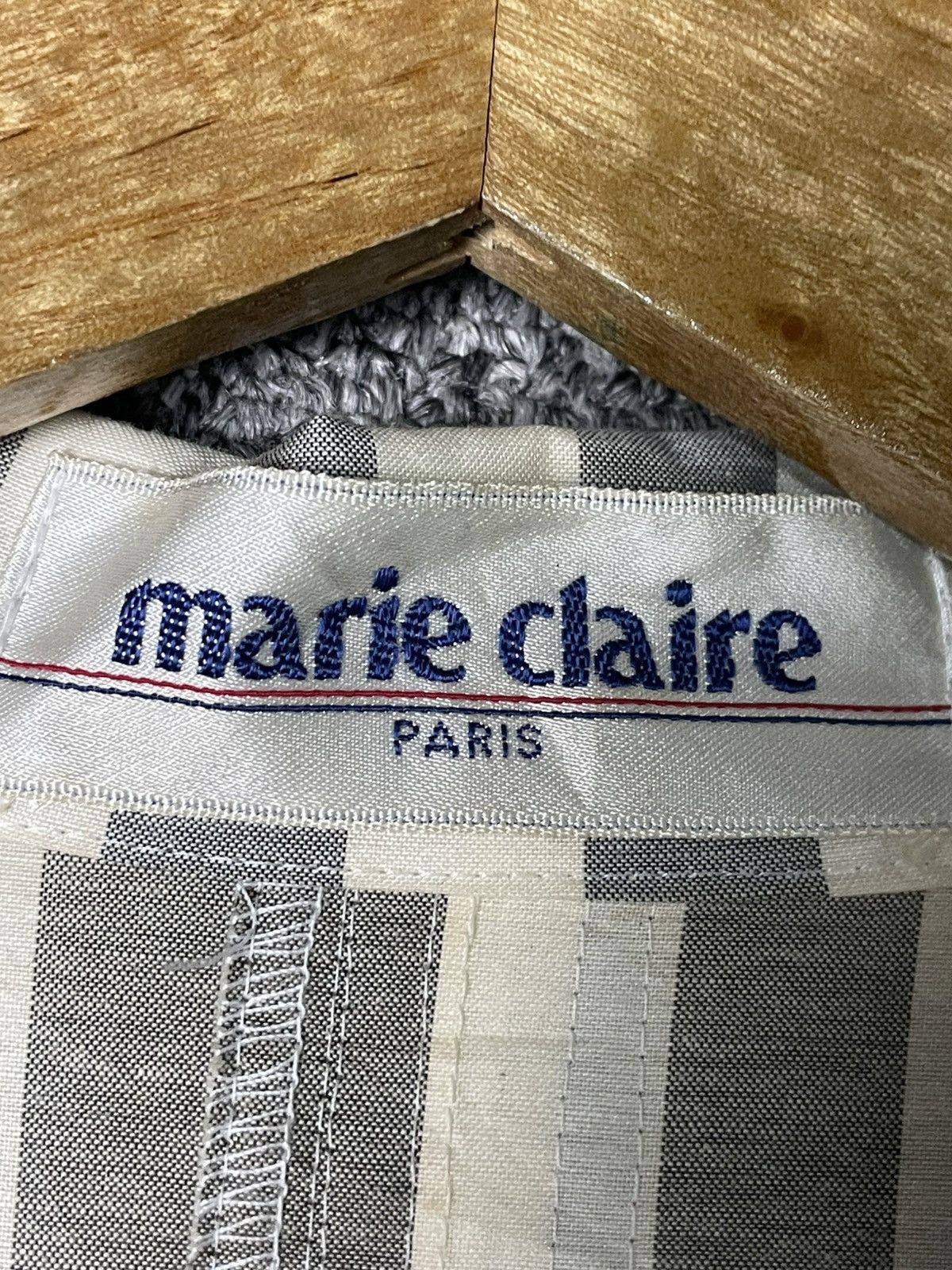Japanese Brand × Vintage Marie Claire Cotton Stripe Long Coat (70) Size US S / EU 44-46 / 1 - 7 Thumbnail