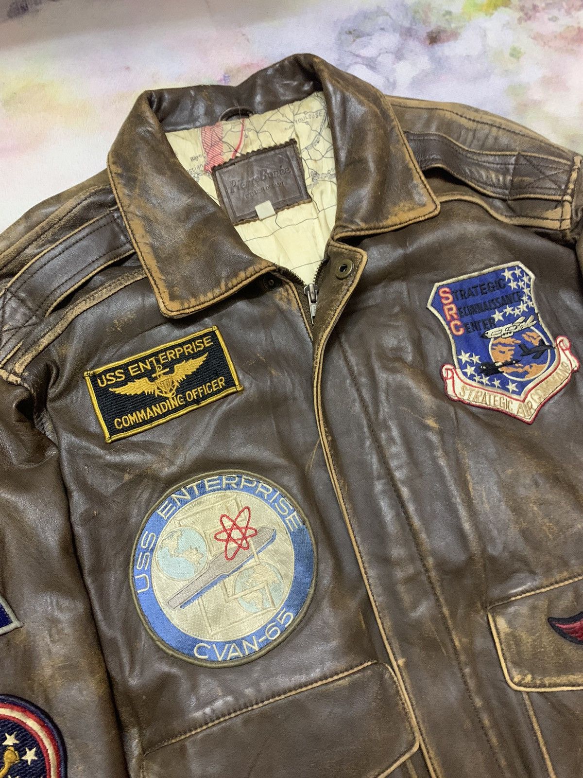 Avirex Vintage Military A-2 Patina Leather Tomcat Combat Flight Size US L / EU 52-54 / 3 - 6 Thumbnail