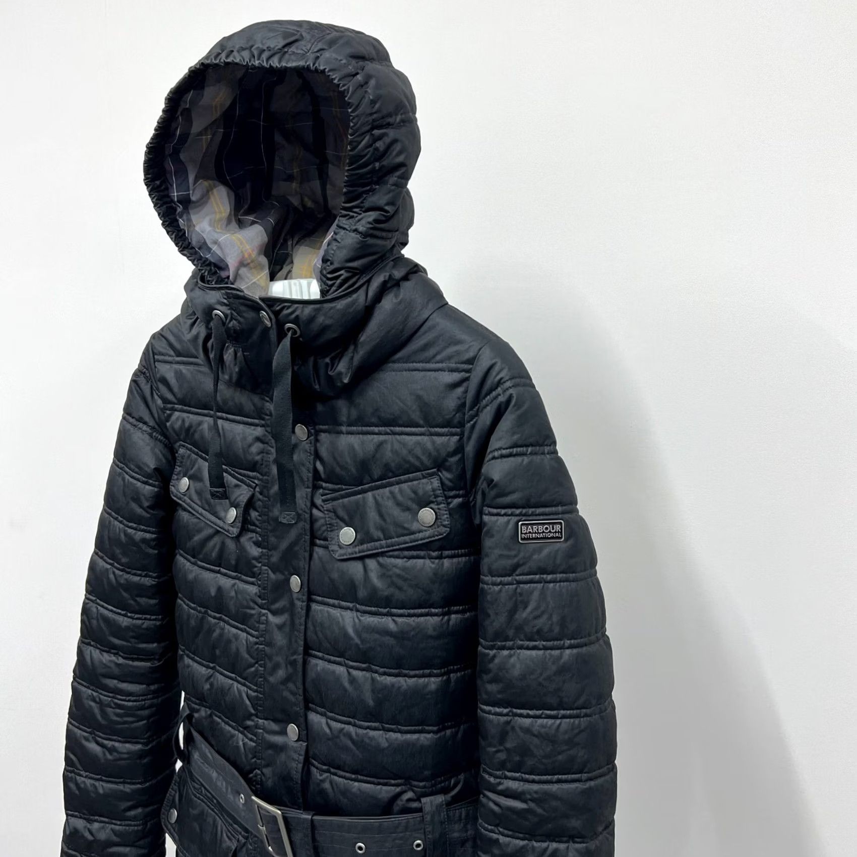 Barbour Barbour Barbour International Reflector Baffle Fibre Down Quilt Coat Jacket Sz UK10 USA6 Women M Black Quilted Down Coat Size M / US 6-8 / IT 42-44 - 2 Thumbnail