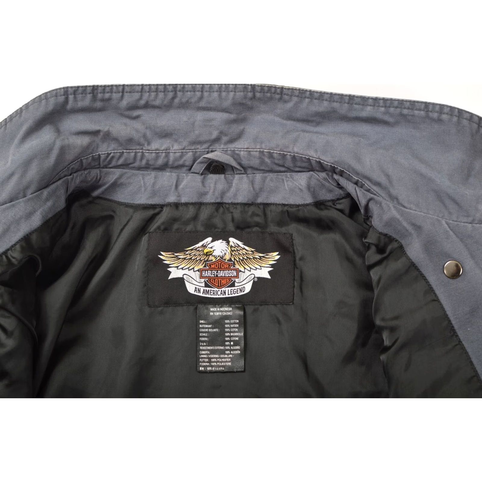 Harley Davidson Harley-Davidson Vintage Big Back Logo Jacket 2XL Blue Mens 97480-09VM XXL Cotton Back Logo Biker" Size US XXL / EU 58 / 5 - 5 Thumbnail